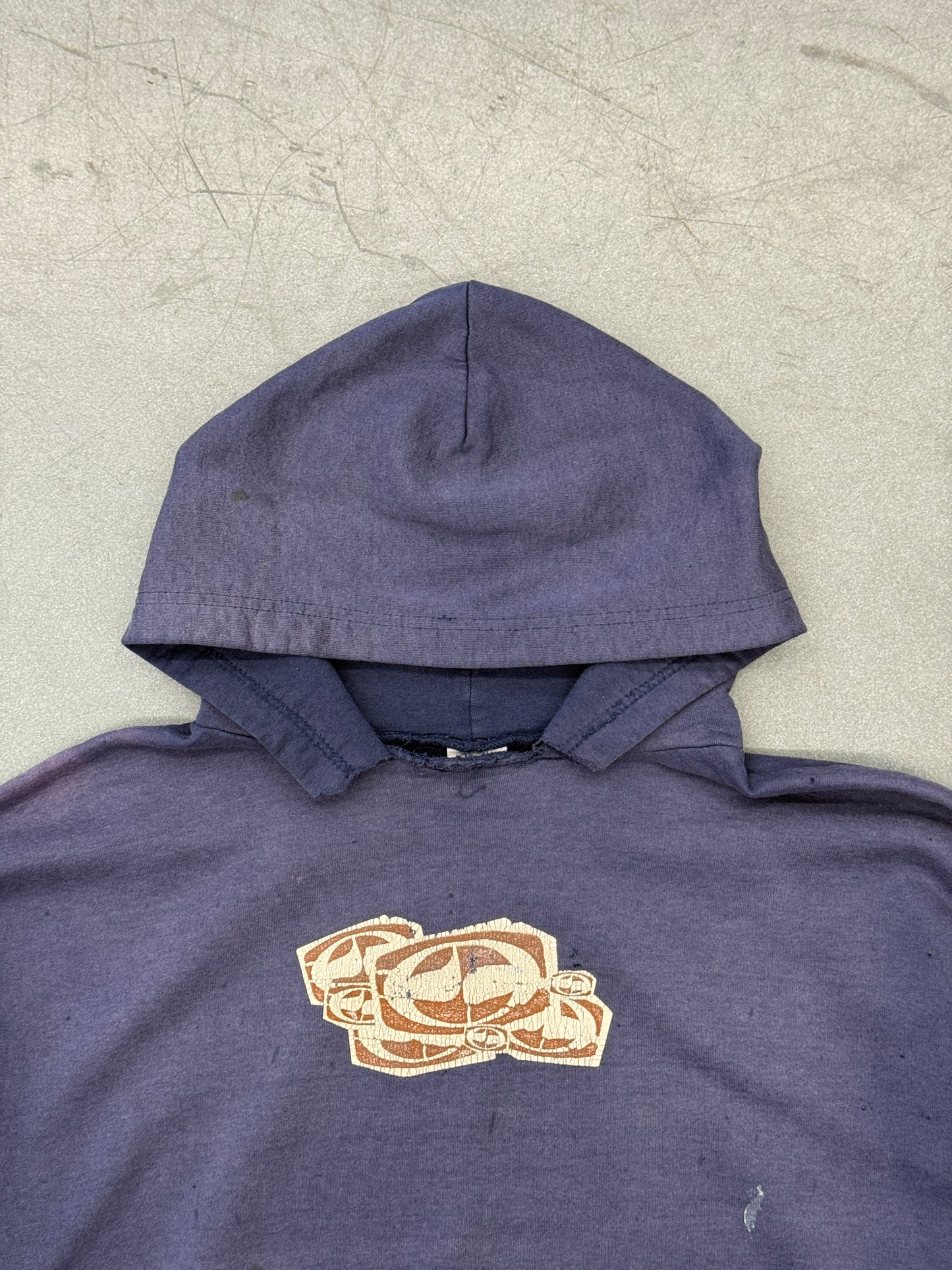 Y2K SPLIT SKATEBOARD/SURFING DISTRESSED PULLOVER HOODIE (SPLIT TAG)