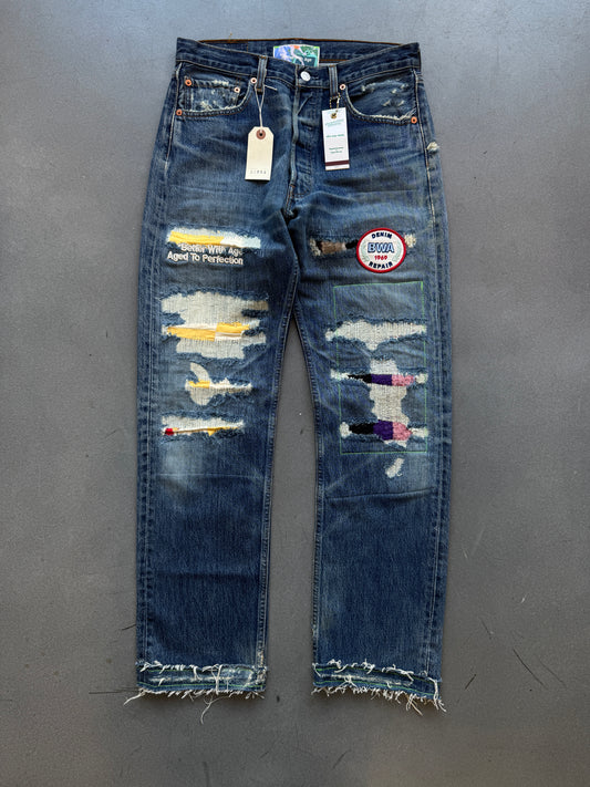 BETTER WITH AGE REPAIR DENIM VINTAGE INDIGO (NWT) (31X32)