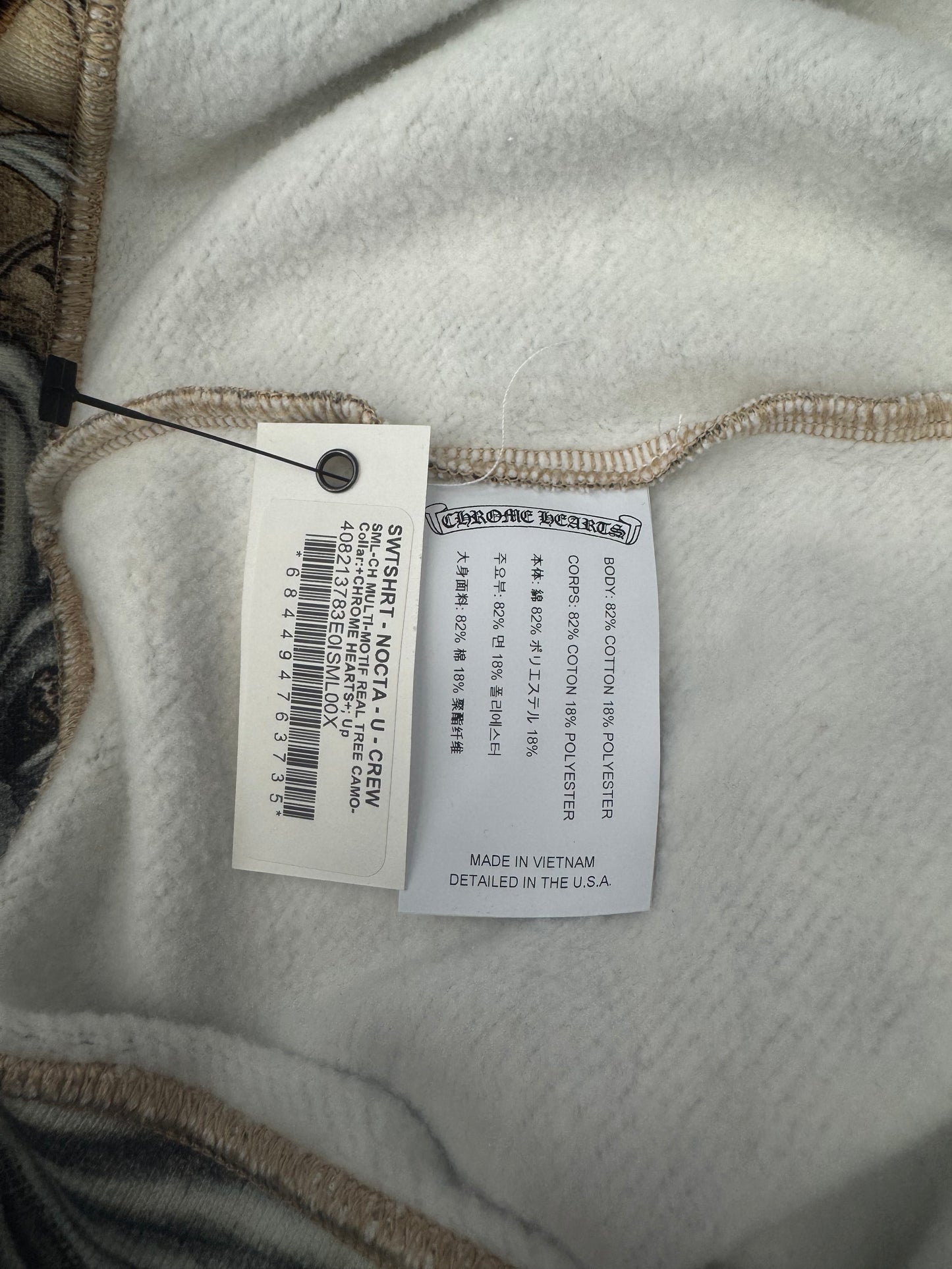 CHROME HEARTS X NOCTA REAL TREE CAMO CREWNECK