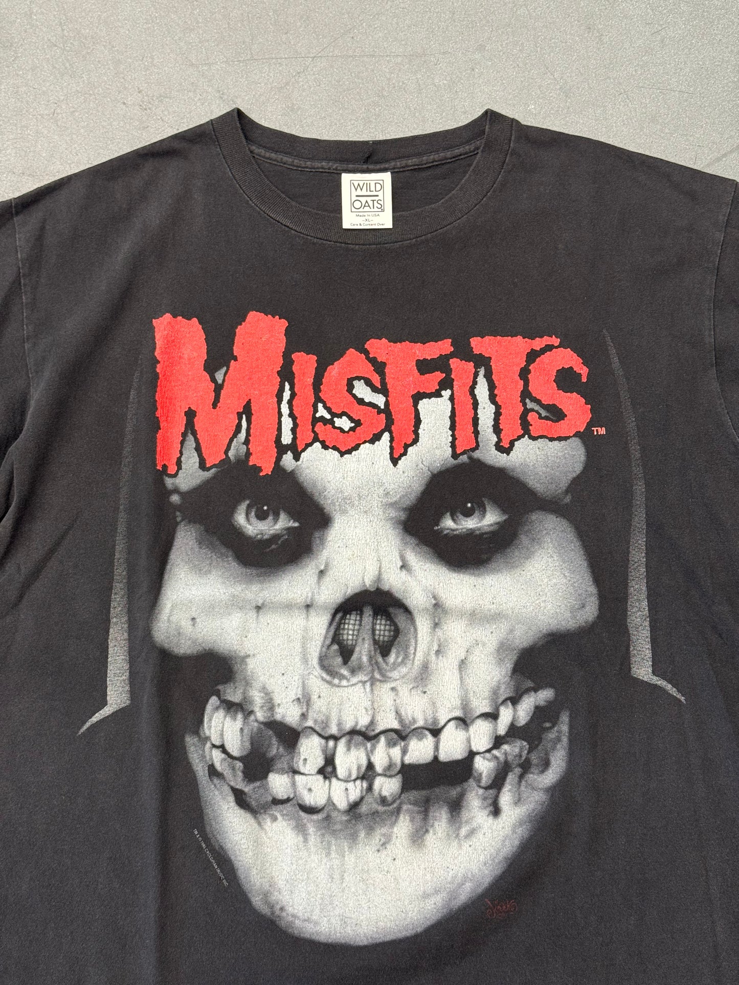 1995 MISFITS CRIMSON GHOST BIG FACE TEE (WILD OATS TAG)