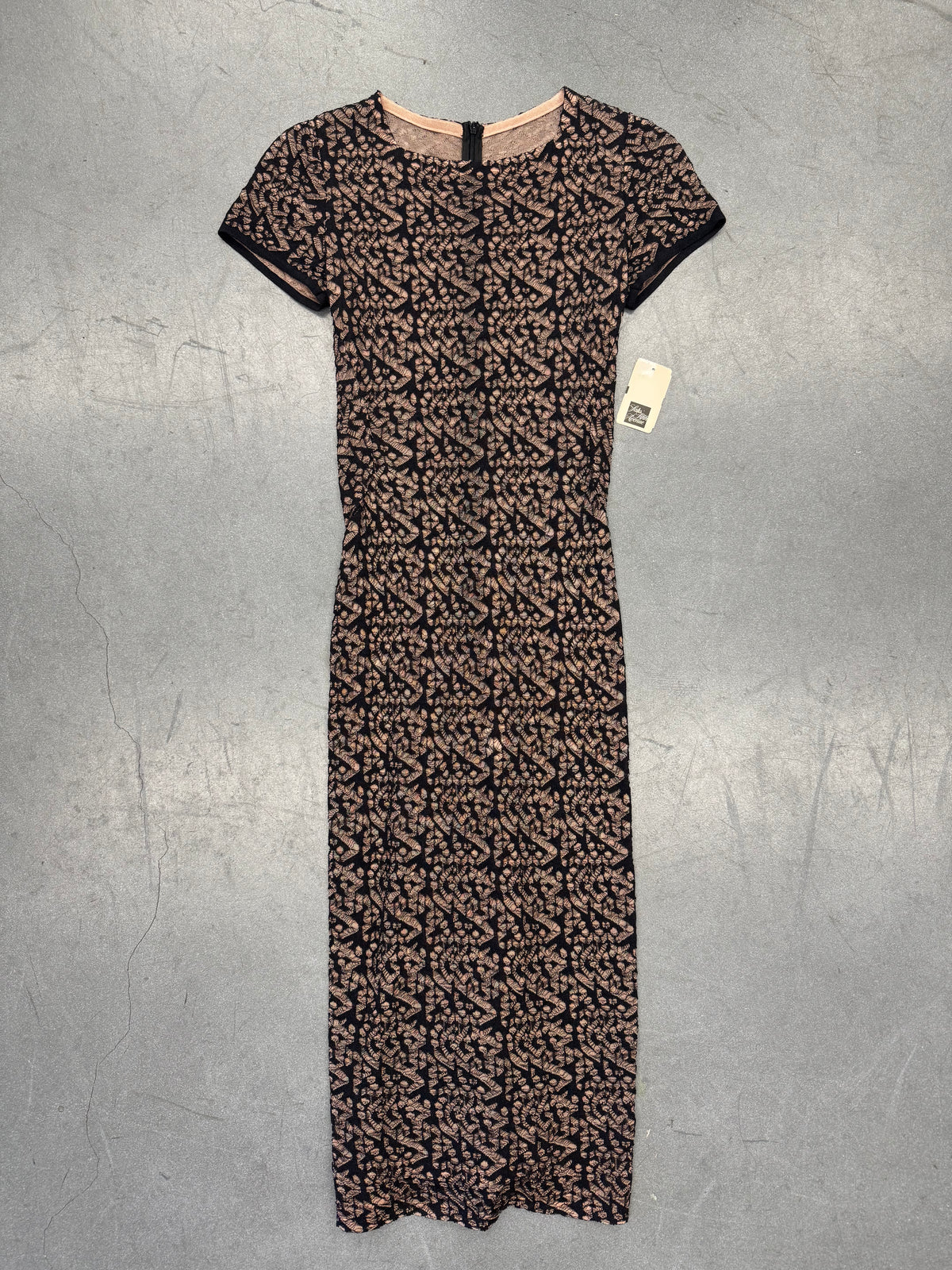 SS11 ALAIA BLACK FITTED LONG LACE DRESS