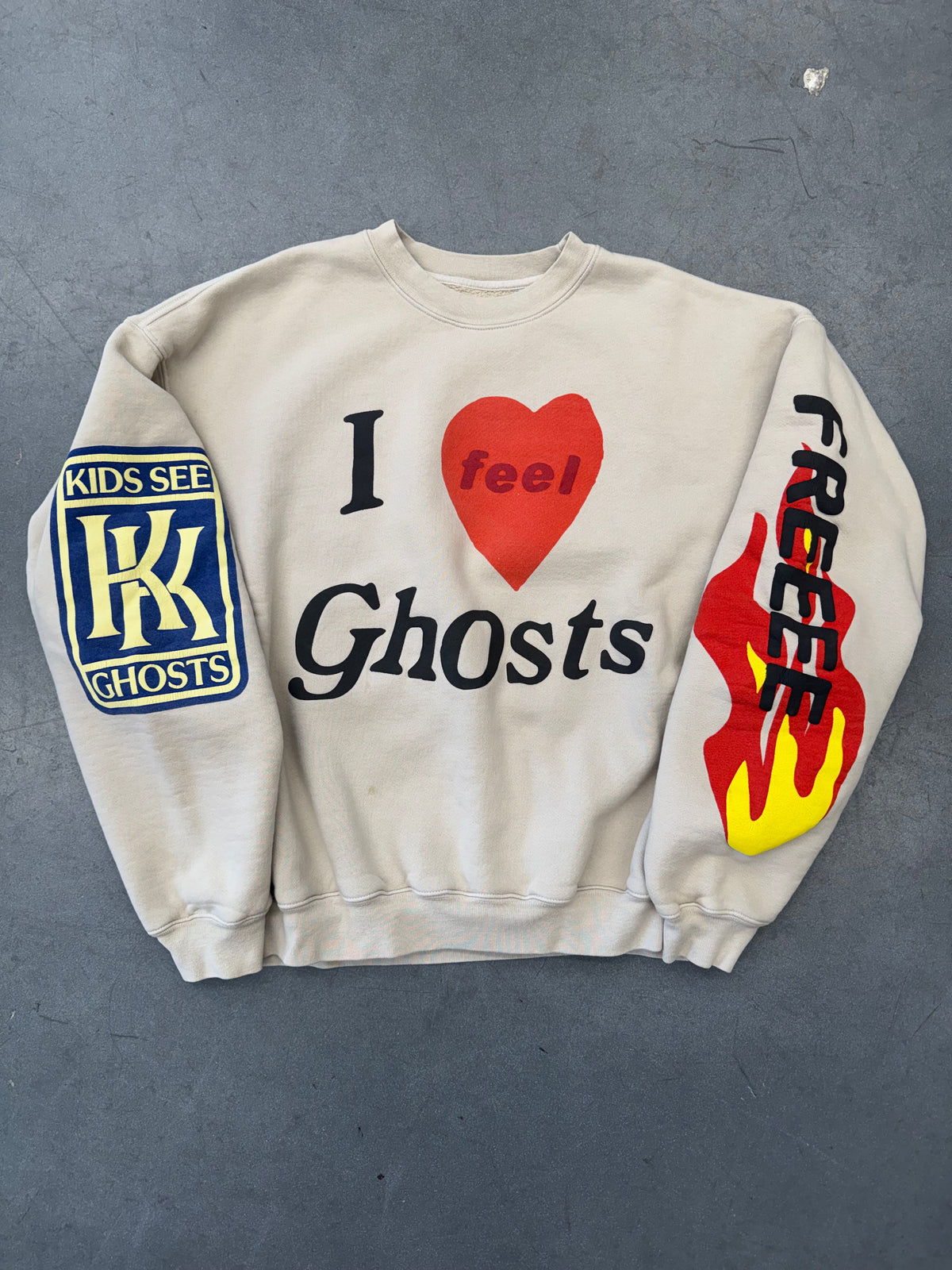 FW18 KIDS SEE GHOSTS FREEEE CACTUS PLANT FLEA MARKET CREWNECK