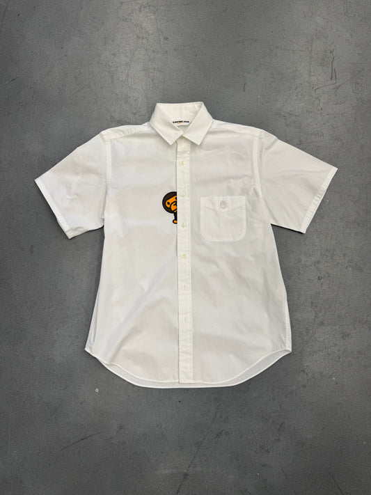VINTAGE BAPE A BATHING APE CLASSICS PEEKING BABY MILO BUTTON-UP SHIRT