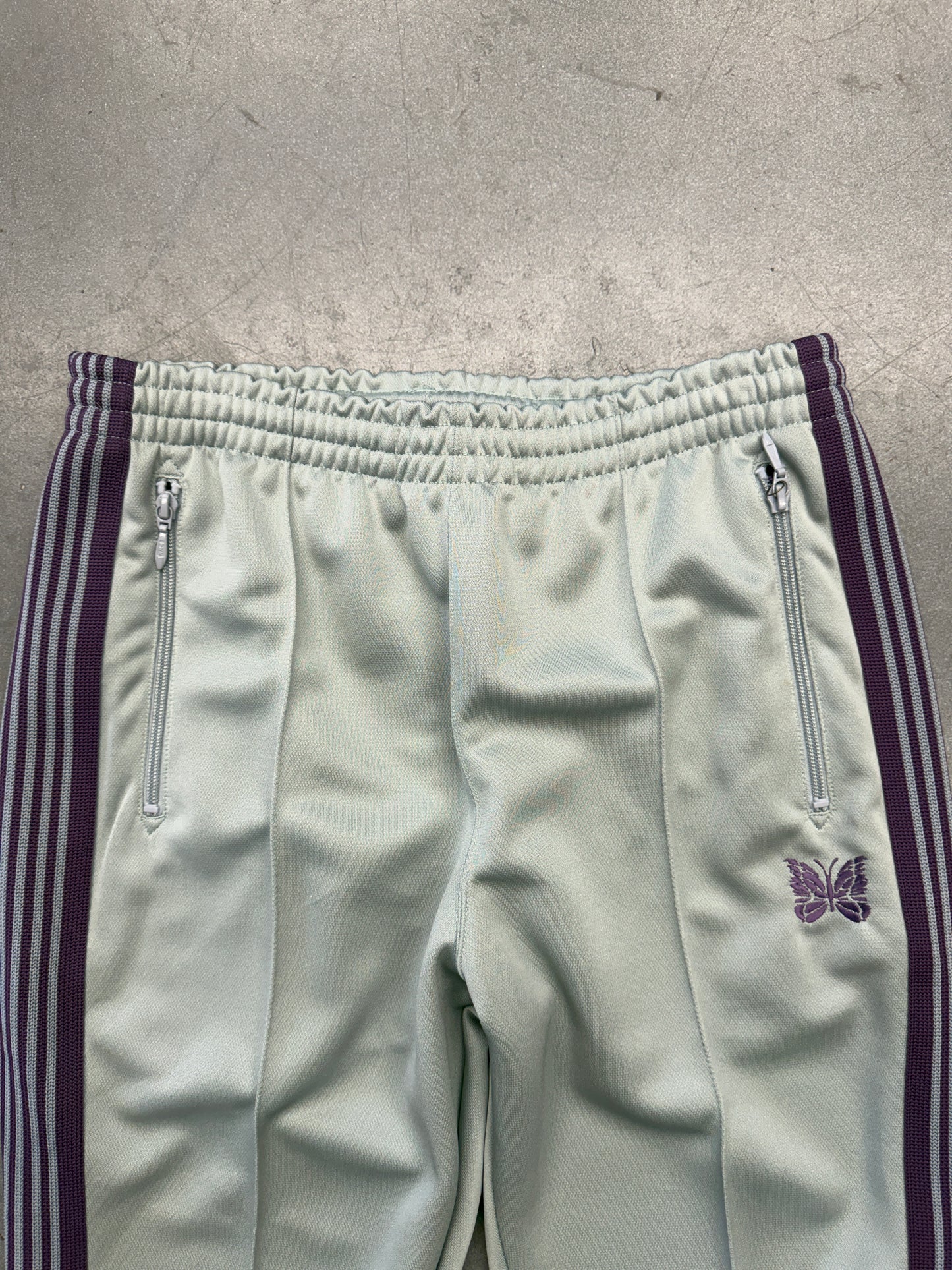 SS25 NEEDLES FLARED TRACK PANTS - SEA CRYSTAL/PURPLE