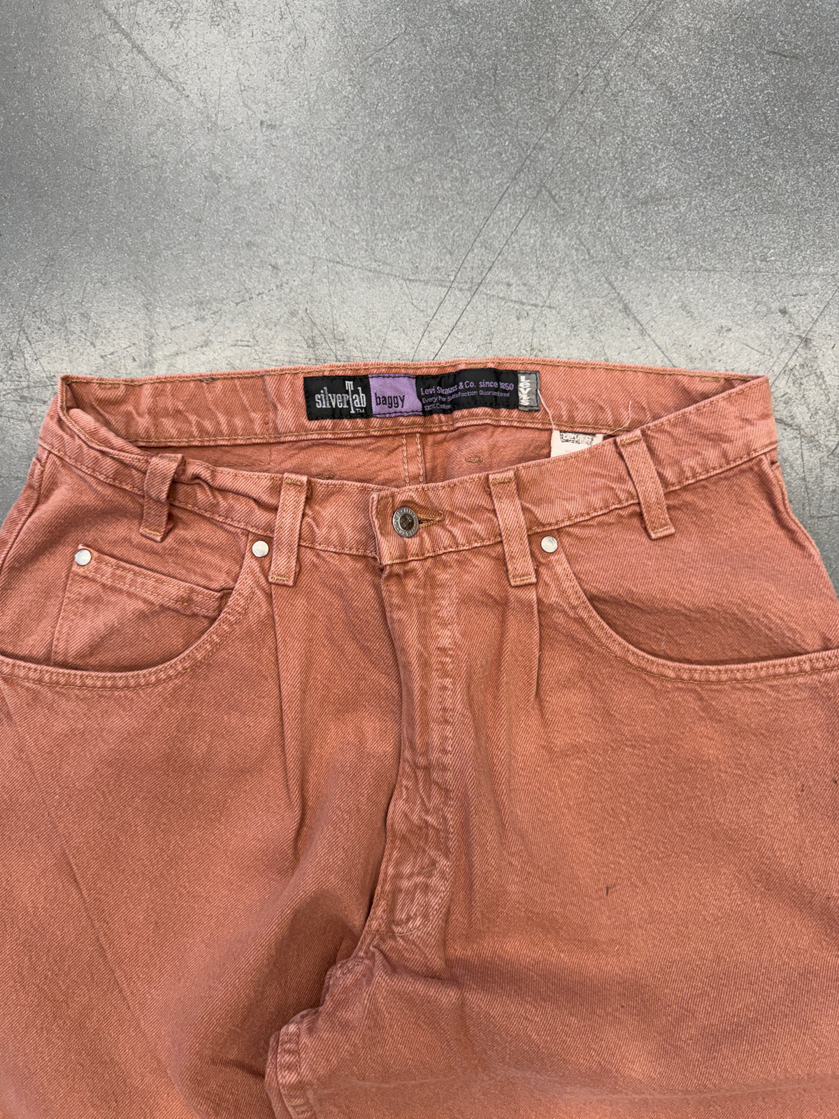 90S LEVI'S SILVERTAB BAGGY JEANS - ORANGE WASH (34X30)