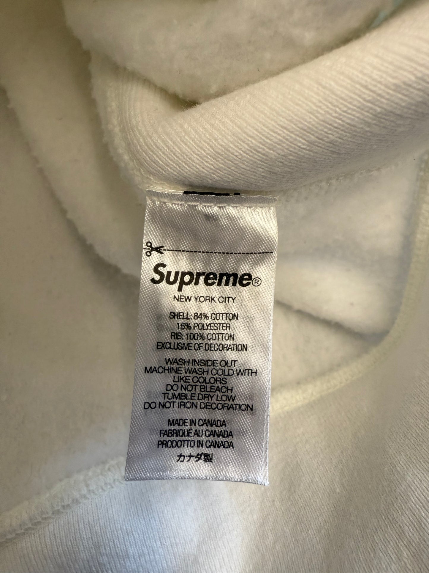 FW23 SUPREME BOX LOGO HOODIE WHITE/WHITE (2XL)