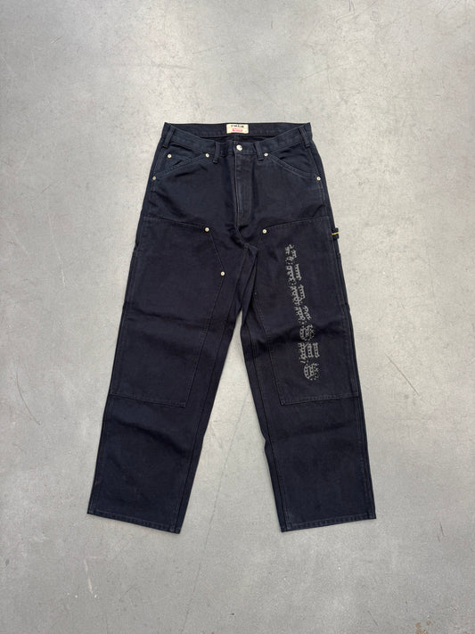 SS26 SUPREME THE GREAT CHINA WALL DOUBLE KNEE PANTS - BLACK