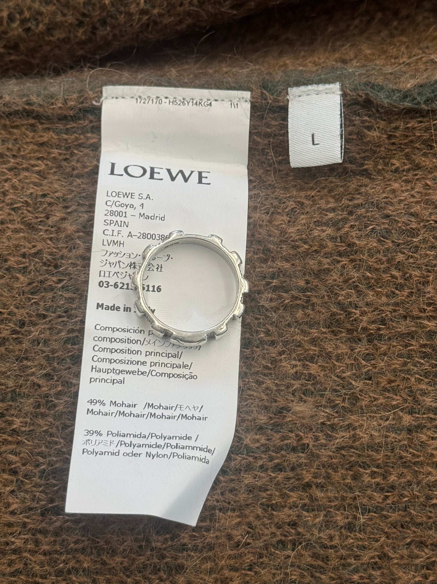 LOEWE MEN'S LEMUR POCKET JUMPER WOOL SWEATER