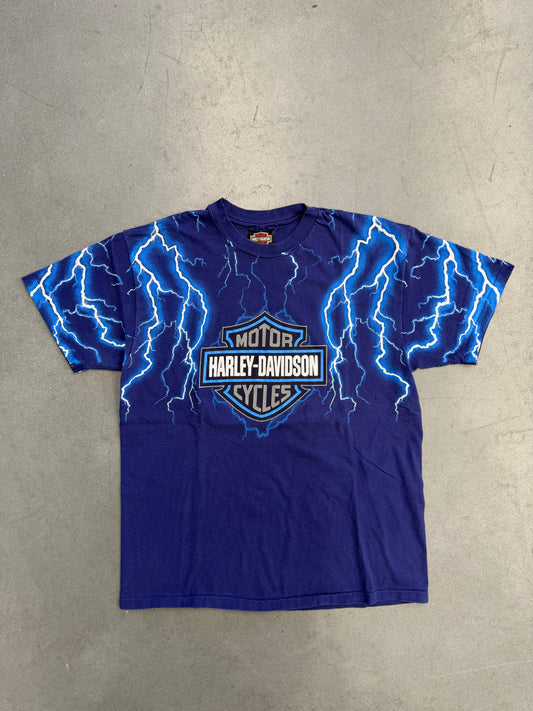 90'S HARLEY DAVIDSON OF TUCSON LIGHTNING TEE (HANES BEEFY HARLEY TAG)