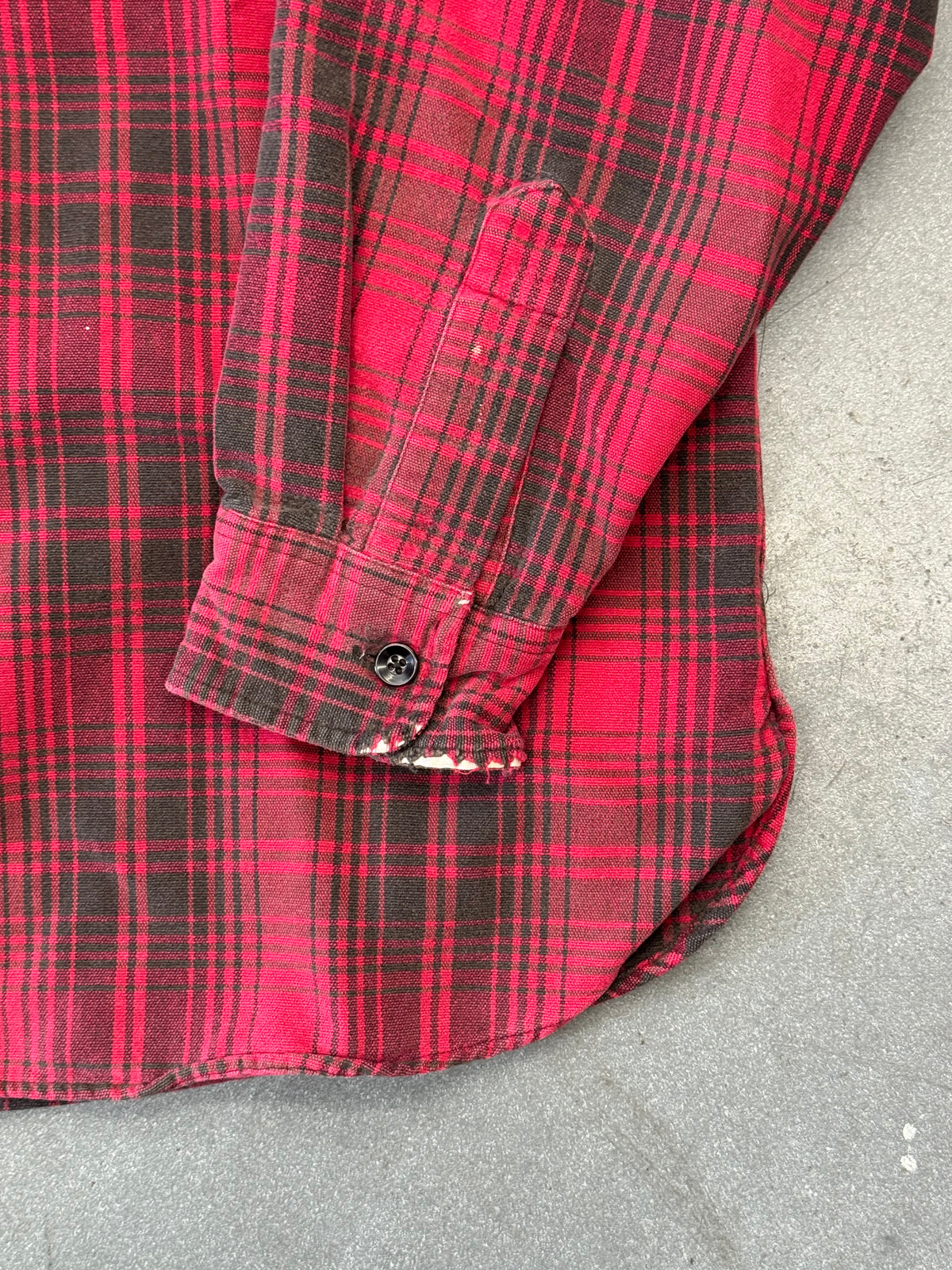 VINTAGE L.L. BEAN FLANNEL BUTTON UP SHIRT - RED