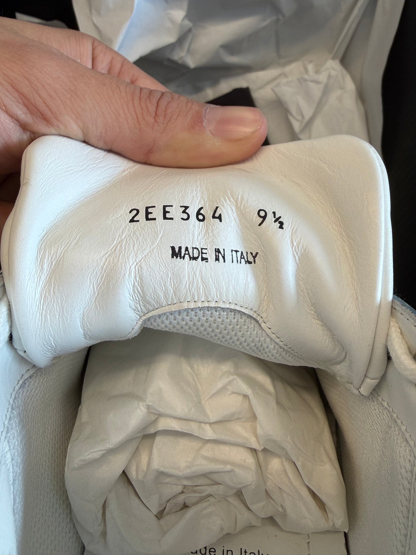 PRADA SIZE 9.5 DOWNTOWN LEATHER SNEAKER - LIGHT BLUE (W/BOX)