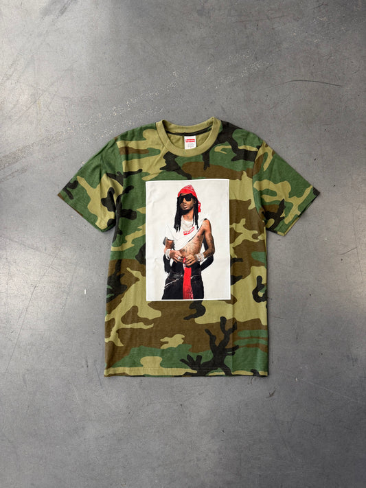 FW25 SUPREME PLAYBOI CARTI PHOTO TEE - WOODLAND CAMO