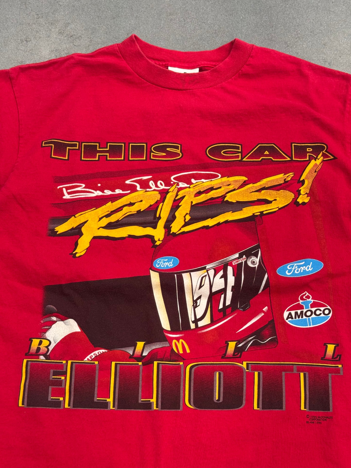 1995 MCDONALDS NASCAR BILL ELLIOTT TEE (KUDZU TAG)