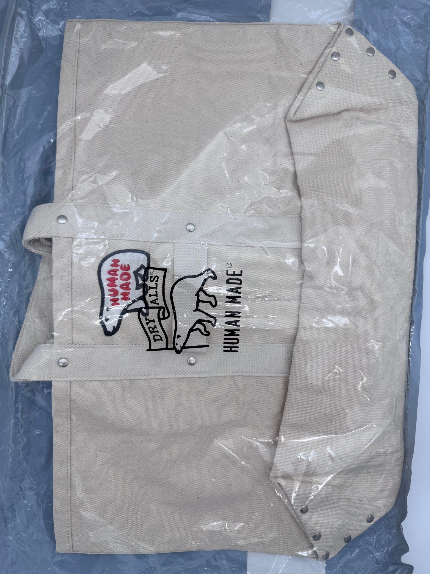 HUMAN MADE POLAR BEAR AND HEART LARGE TOTE BAG