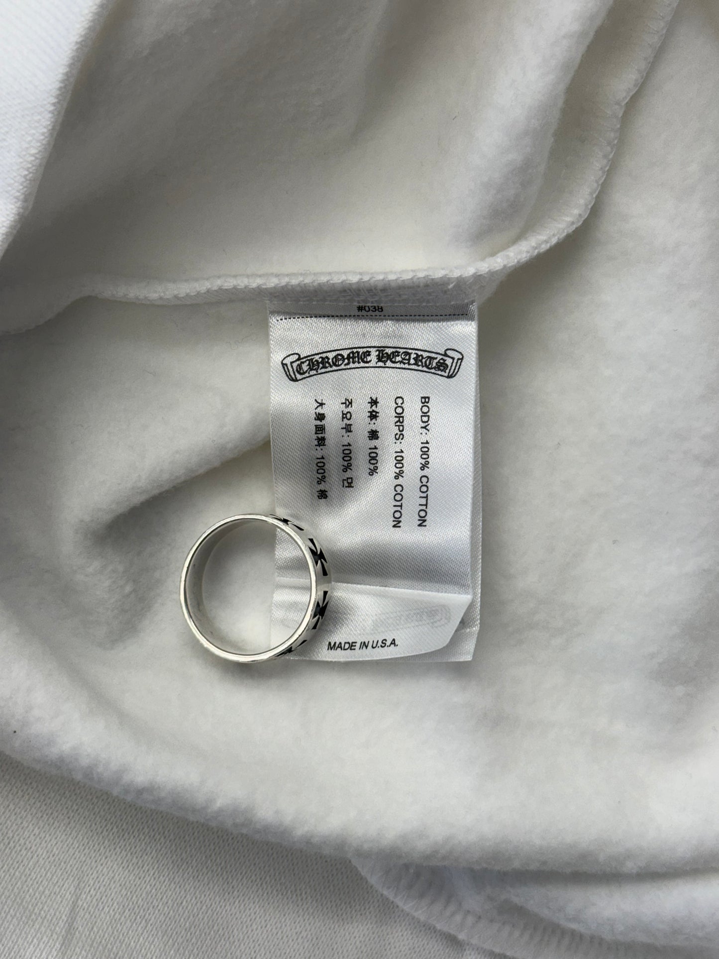 CHROME HEARTS ONLINE EXCLUSIVE PULLOVER HOODIE - WHITE/SILVER FOIL