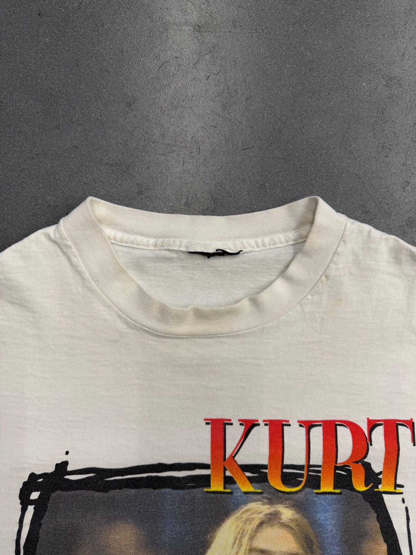 1995 KURT COBAIN END OF MUSIC MEMORIAL TEE (CUT TAG)