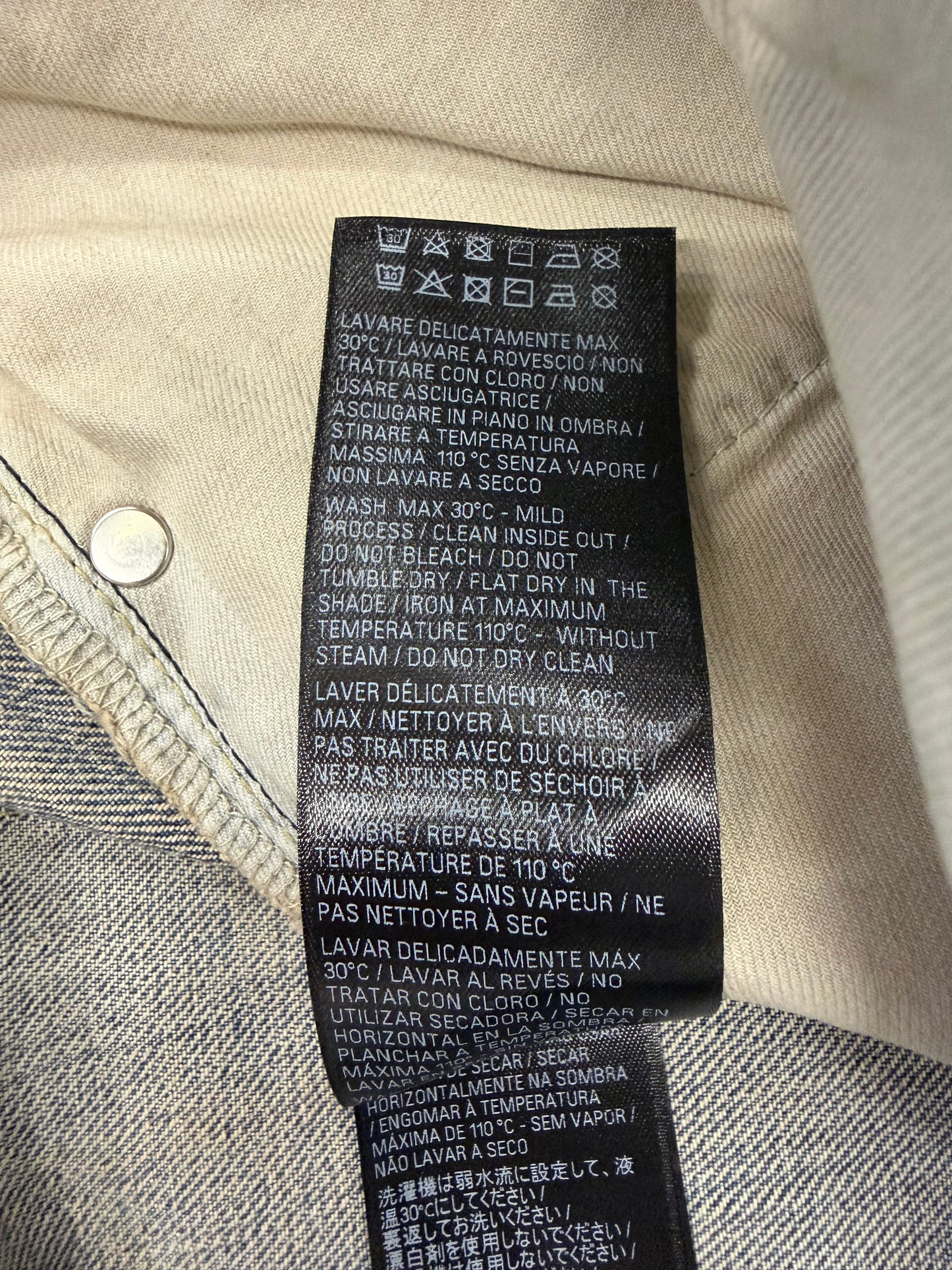 BALENCIAGA FIFTY-FIFTY JEANS BLACK/MEDIUM WASH - NWT