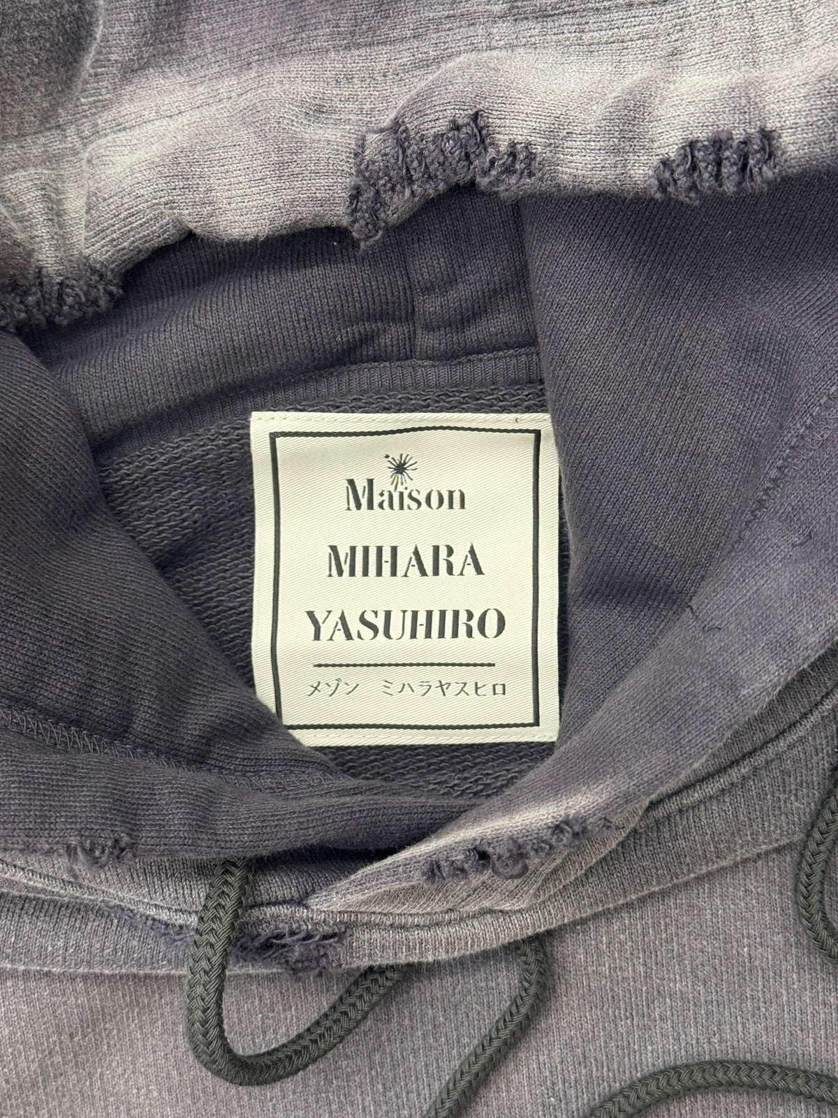 MAISON MIHARA YASUHIRO READY TO WEAR DISTRESSED HOODIE