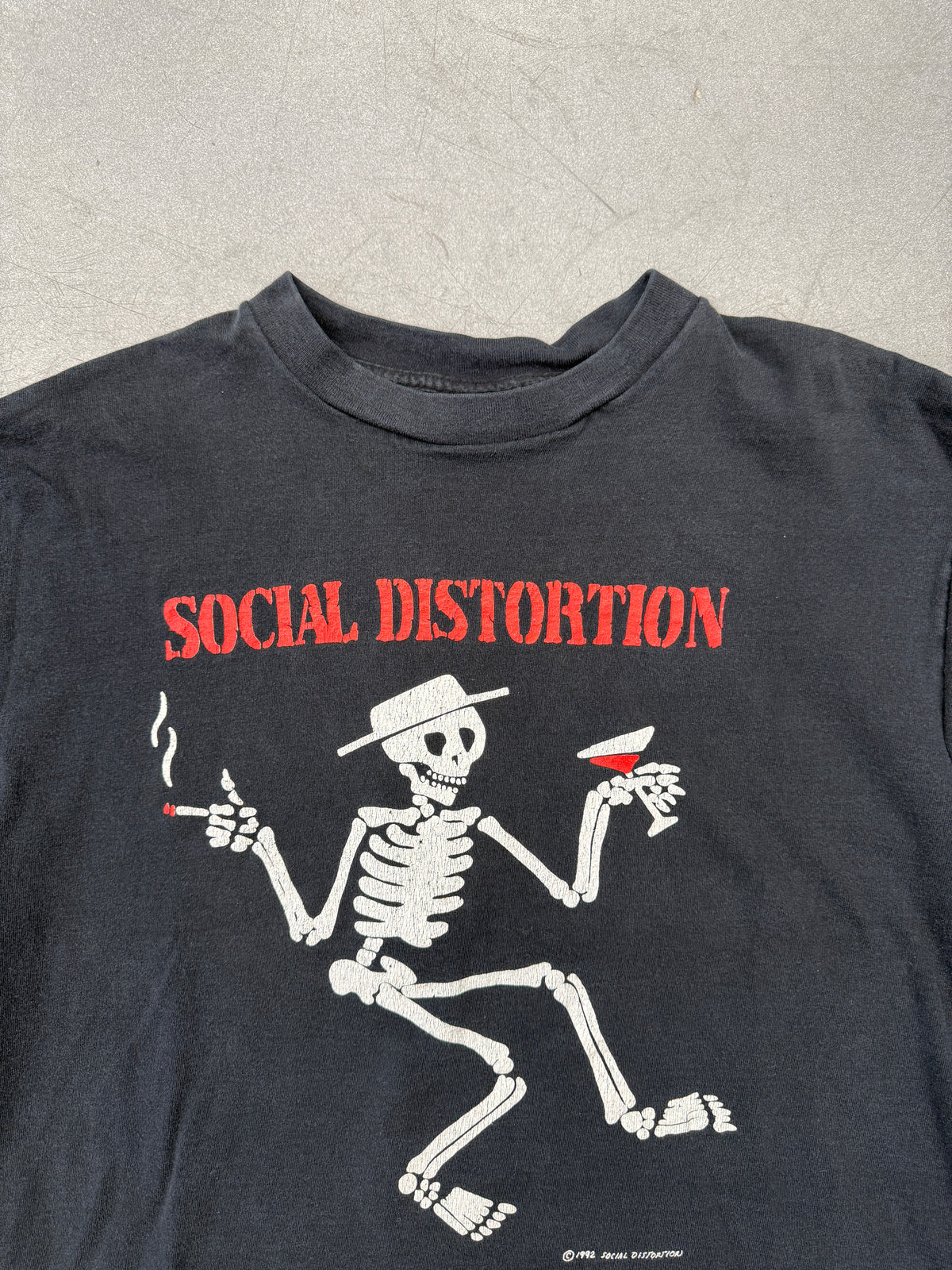 1992 SOCIAL DISTORTION DANCING SKELETON LONG SLEEVE TEE (BELTONT TAG)