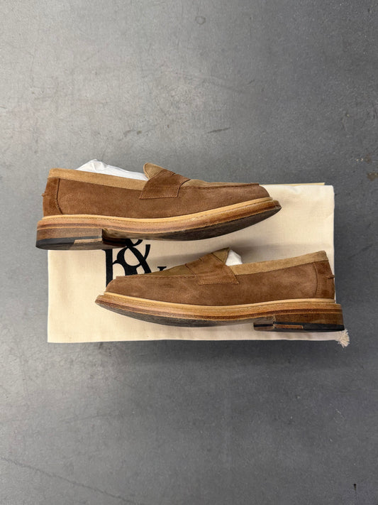 SIZE 6.5 KITH FOR BLACKSTOCK & WEBER THE ELLIS PENNY LOAFER - BEIGE (PRE-OWNED WITH BOX)