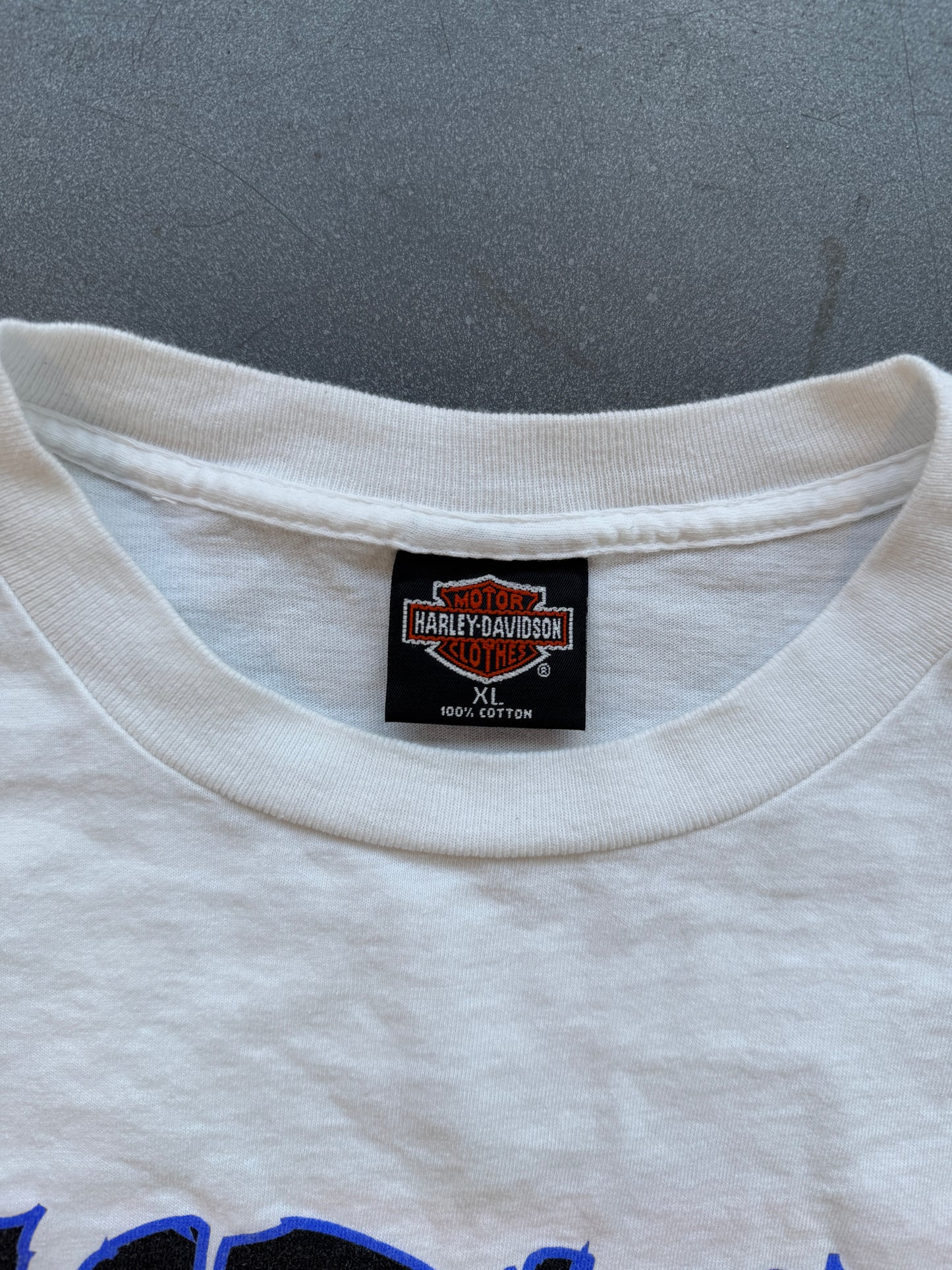 1994 HARLEY-DAVIDSON FLAMING SPELLOUT LOGO DAYTONA BEACH, FLORIDA TEE