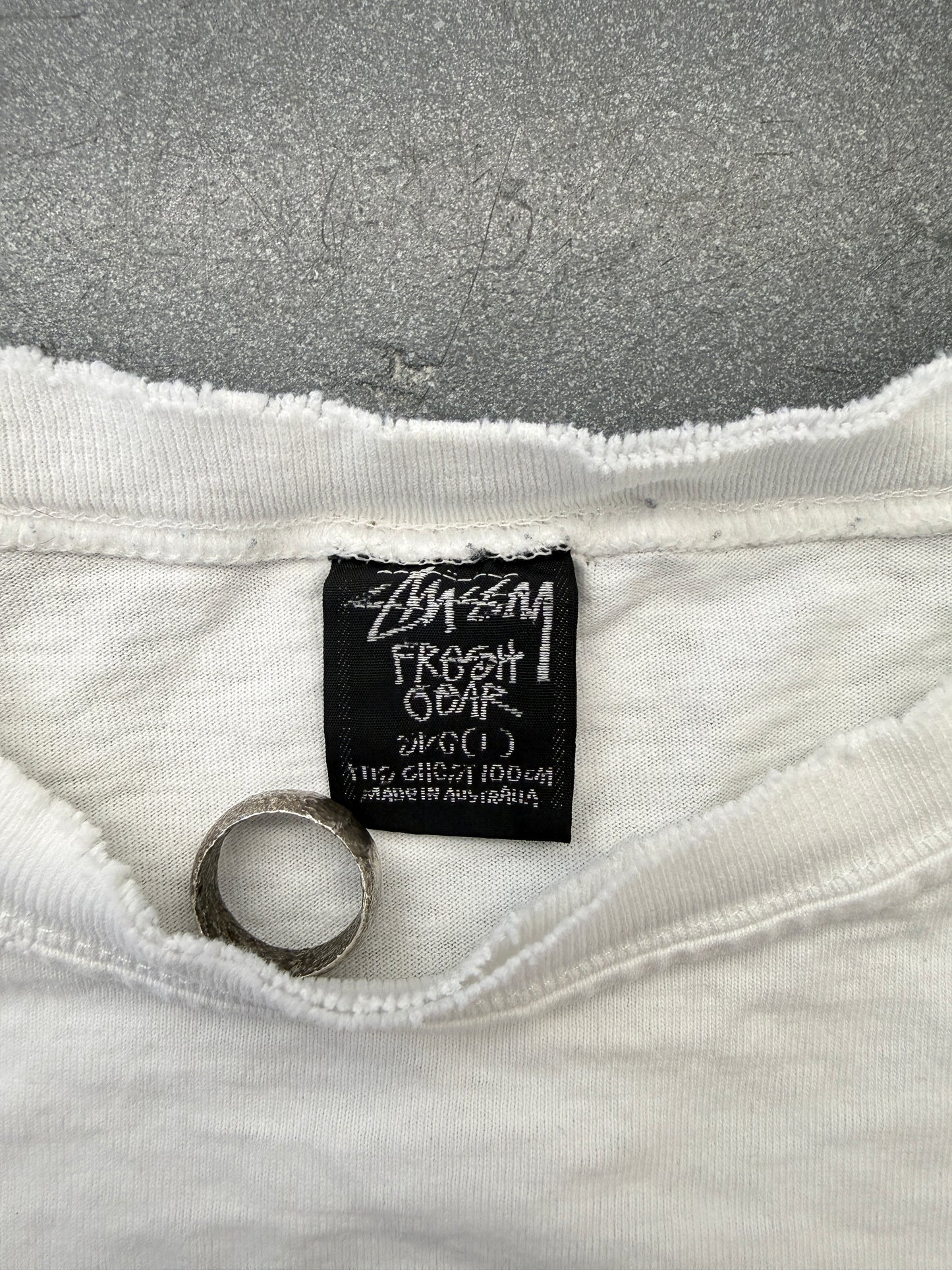 90S STUSSY STAR LOGO DISTRESSED TEE