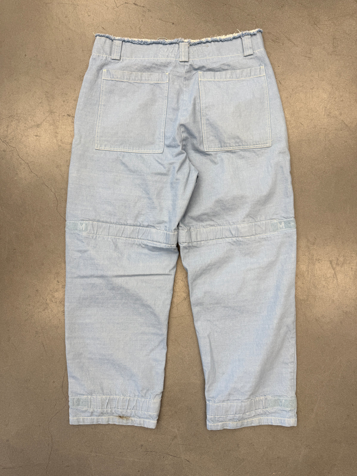Y2K MARITHE FRANCOIS GIRBAUD DENIM SHUTTLE PANTS - LIGHT BLUE
