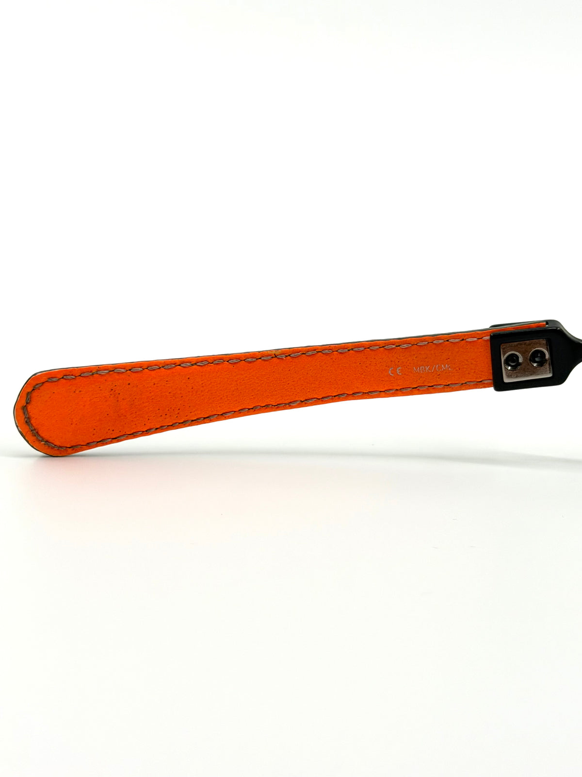 CHROME HEARTS 'KUSTOM' LEATHER AVIATOR SUNGLASSES - CAMO/ORANGE