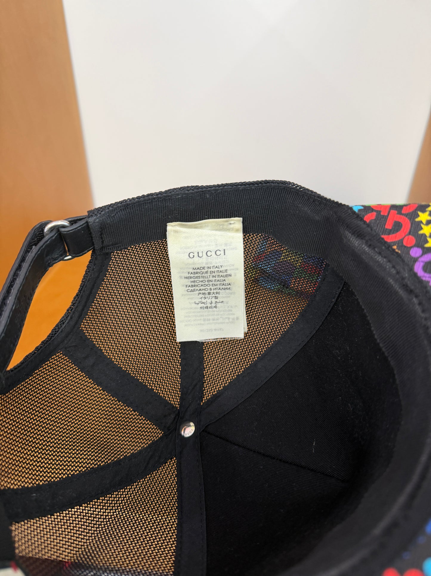 GUCCI GG PSYCHEDELIC BASEBALL HAT WITH BAG