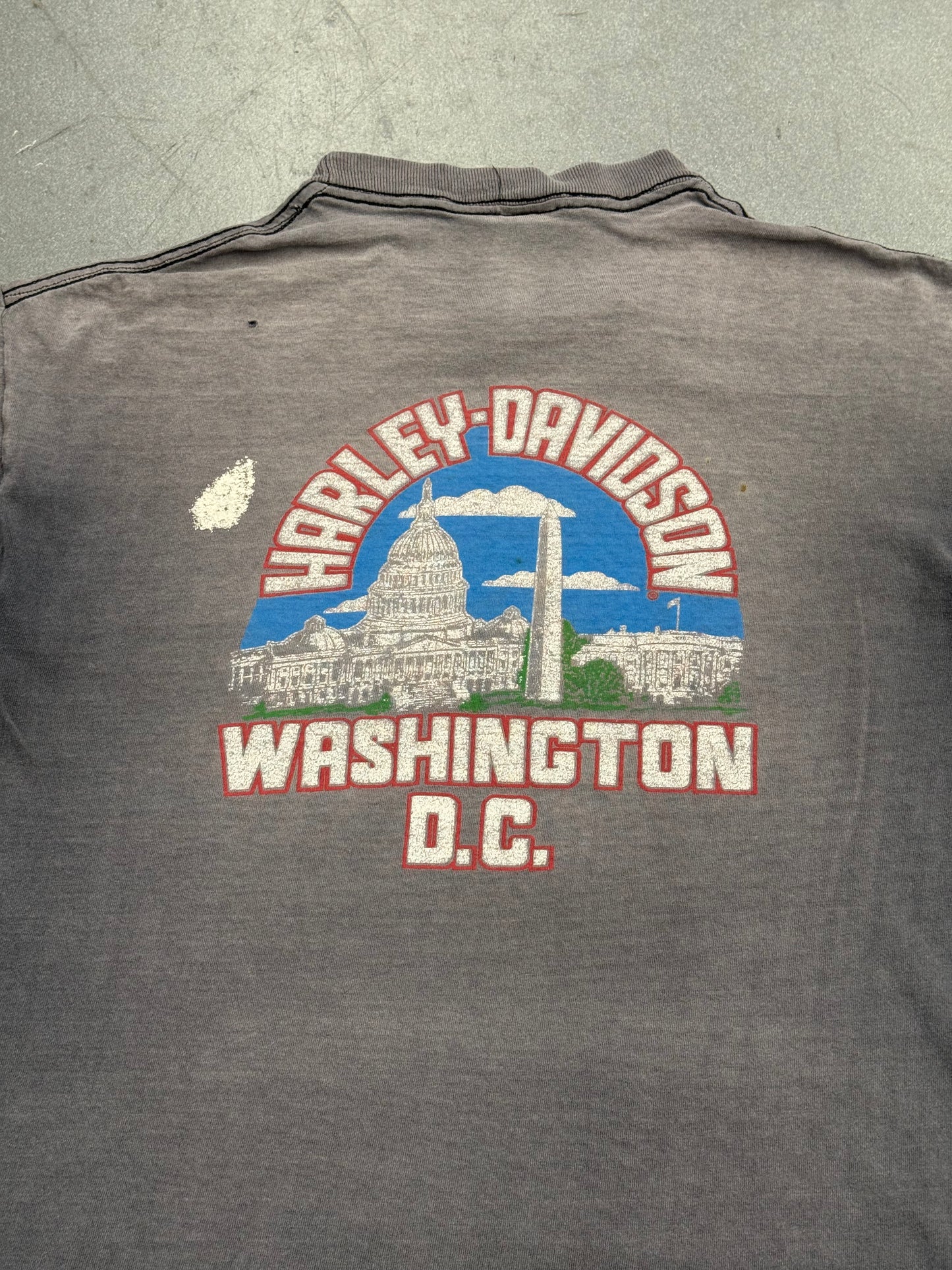 1988 HARLEY-DAVIDSON WASHINGTO D.C. " THE LAST GREAT AMERICAN" TEE (HOLOUBEK TAG)