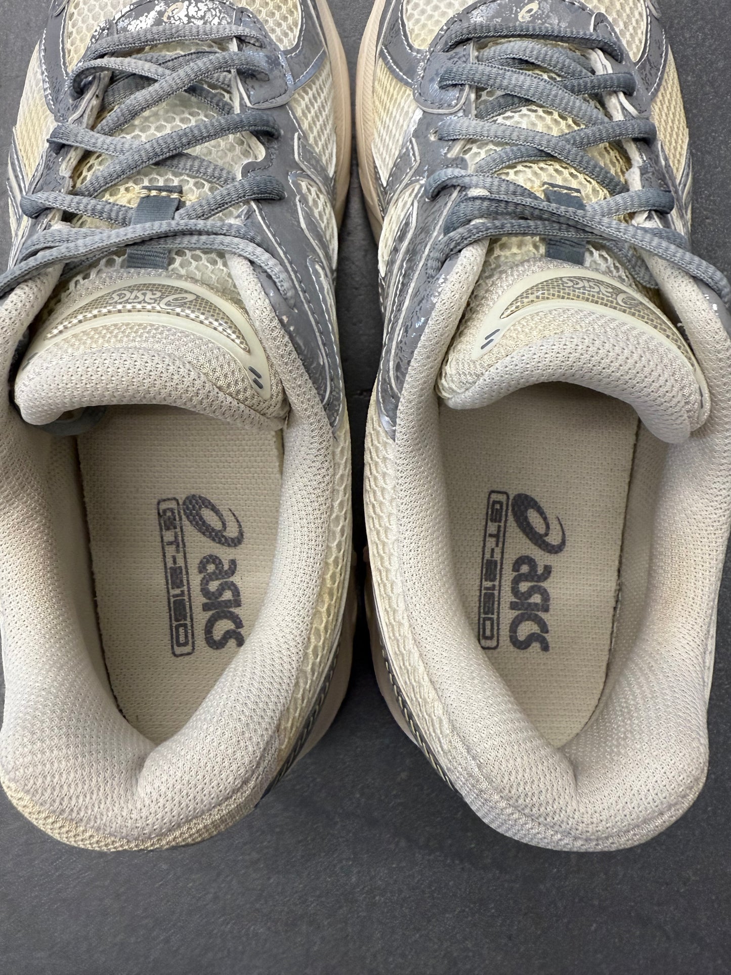 SIZE 10 ASICS GT-2160 CREAM SHEET ROCK (PRE-OWNED WITHOUT BOX)