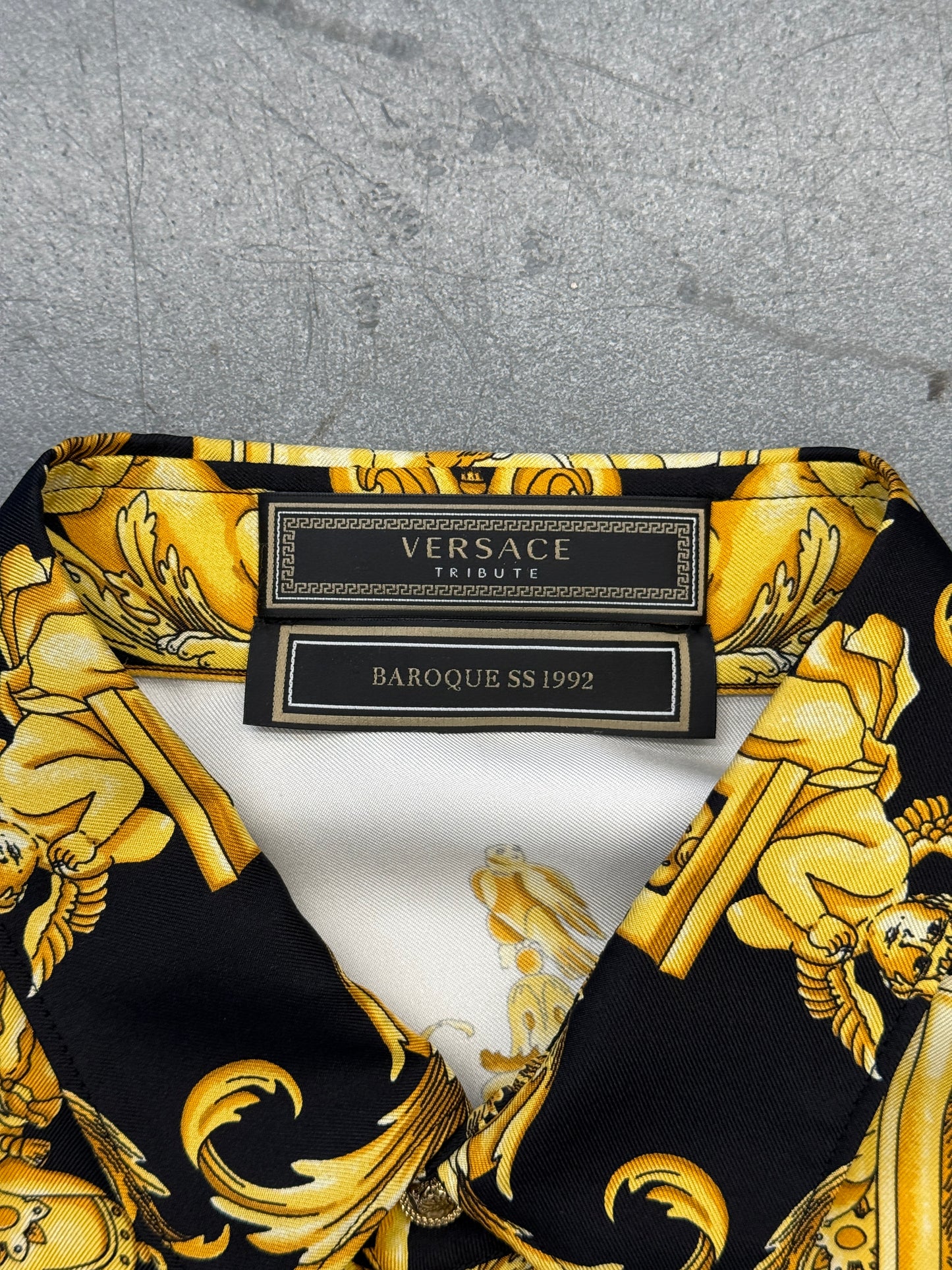 VERSACE TRIBUTE BAROQUE SS 1992 BUTTON UP LONGSLEEVE SHIRT