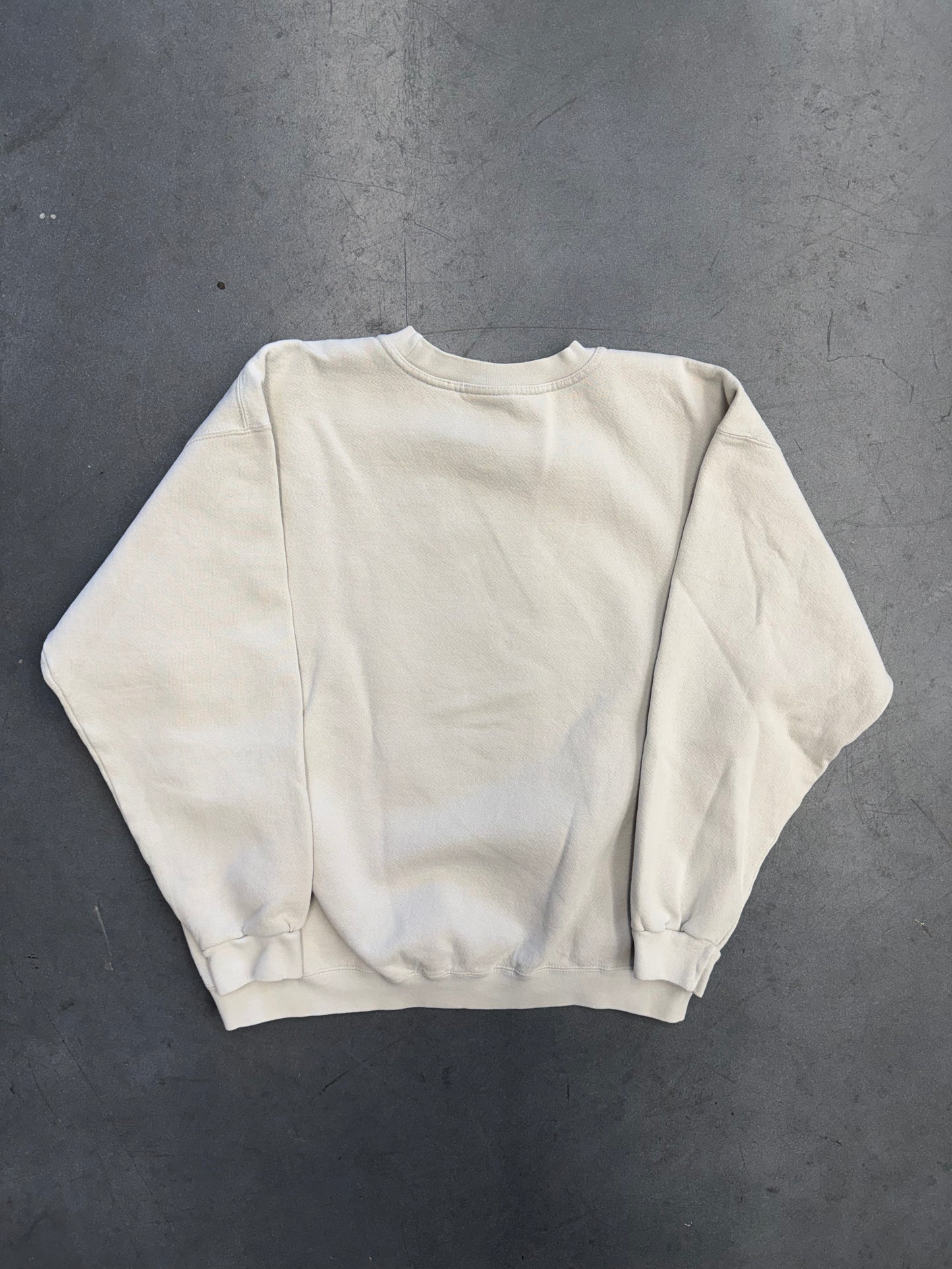 90S NIKE SIDE SWOOSH CREWNECK - MARSHMALLOW (NIKE RED SWOOSH TAG)