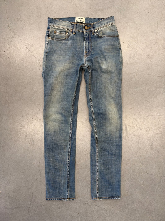 2010'S ACNE STUDIOS ACE LT PRINCE LIGHT WASH SKINNY JEANS