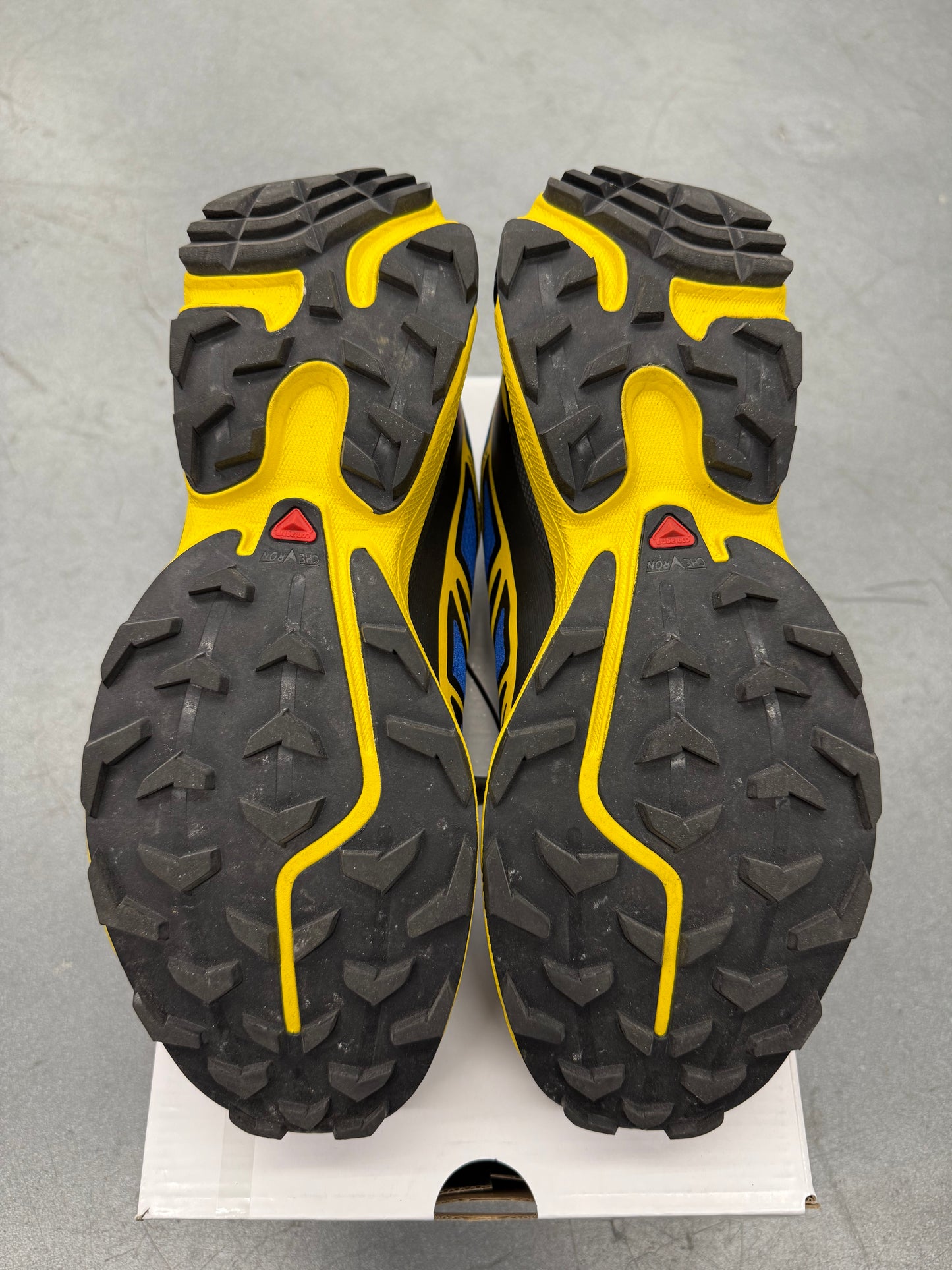 2025 SIZE 8.5 SALOMON XT-6 JJJJOUND NAUTICAL BLUE LEMON (PRE-OWNED WITH BOX)