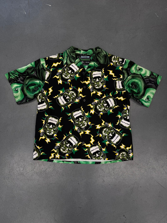 FW19 UNIVERSAL X PRADA S-S FRANKENSTEIN BOWLING BUTTON-UP SHIRT (L)