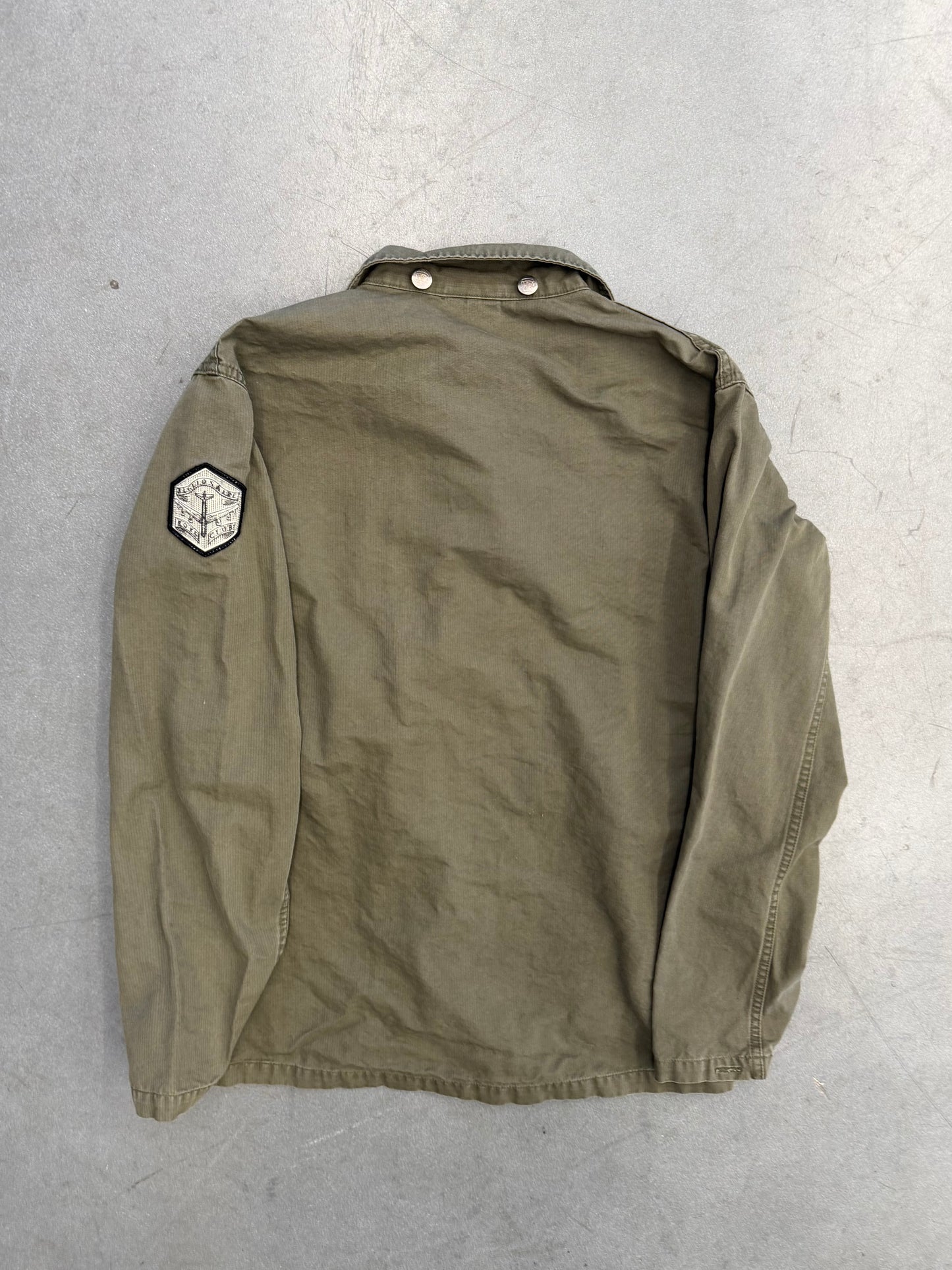 VINTAGE BILLIONAIRE BOYS CLUB COTTON BUTTON-UP MILITARY JACKET