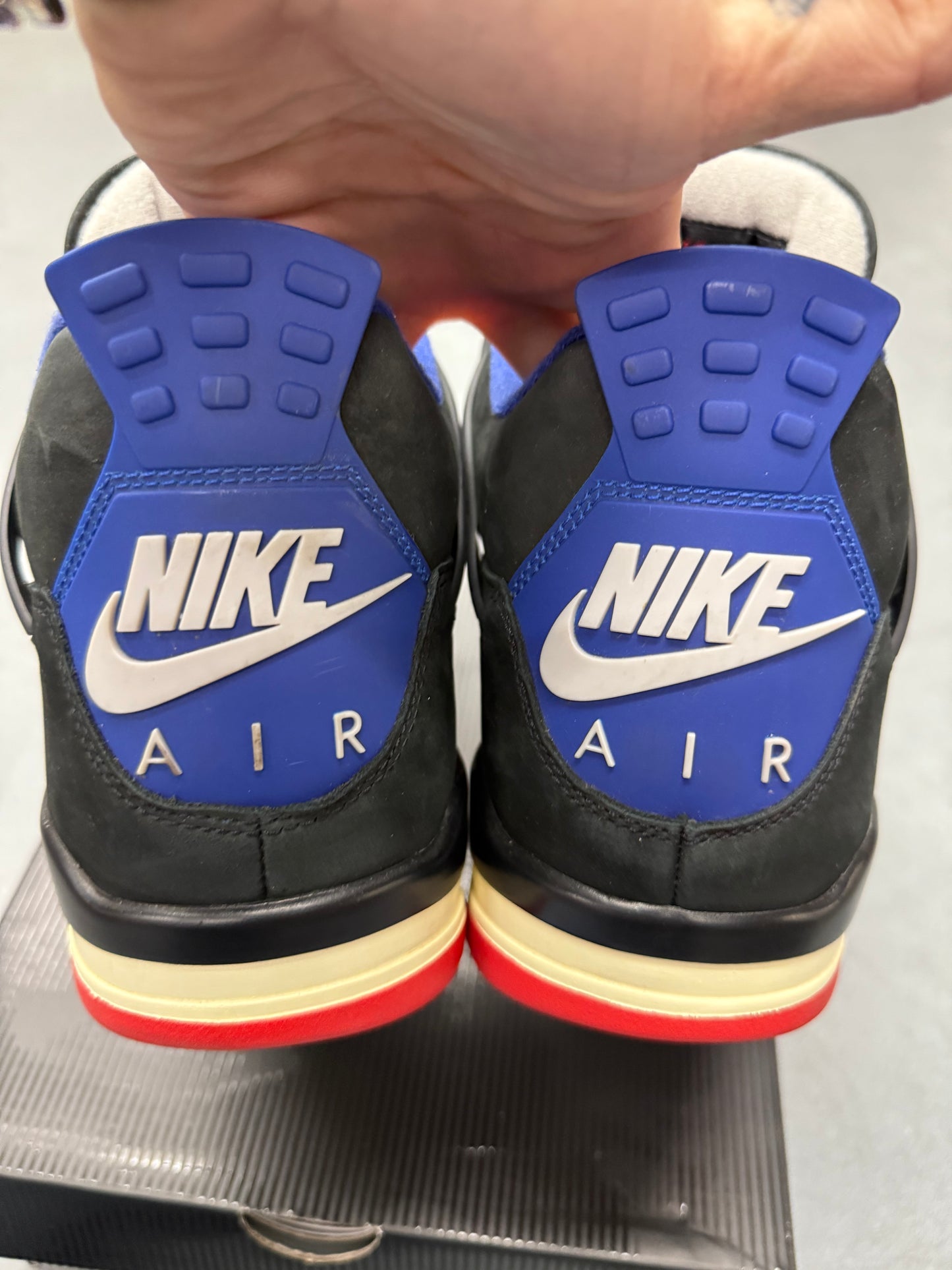 2025 SIZE 12 JORDAN 4 RETRO RARE AIR (WHITE LETTERING)