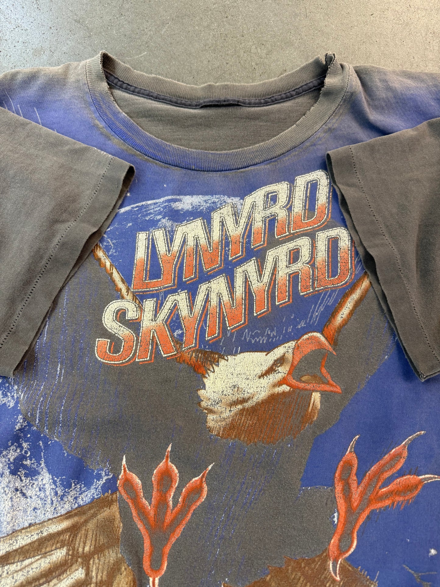 1996 LYNYRD SKYNYRD EAGLE AOP FADED WINTERLAND TEE (PULLED TAG)