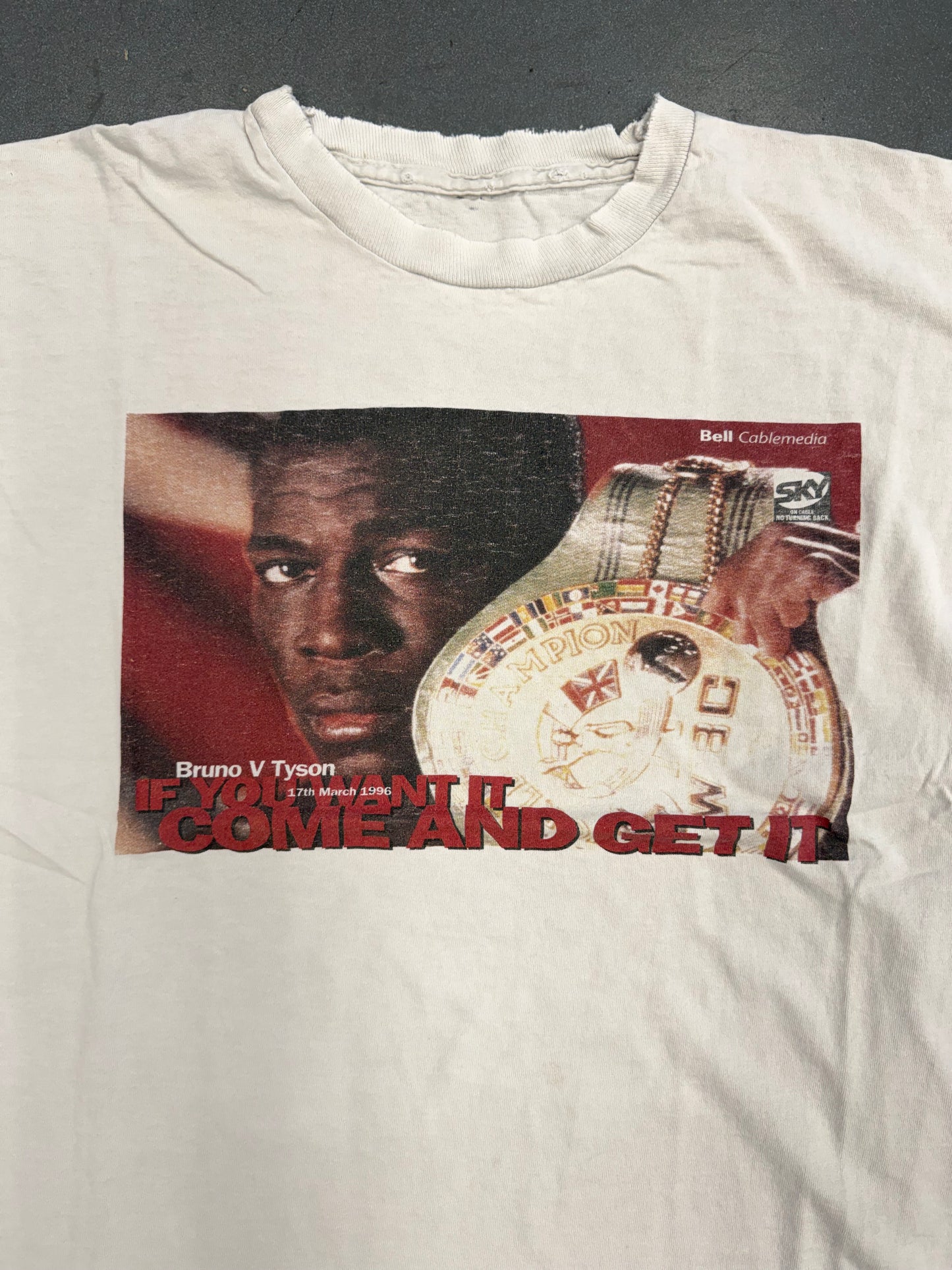 1996 BRUNO V TYSON "IF YOU WANT IT COME AND GET IT" TEE (PULLED TAG)