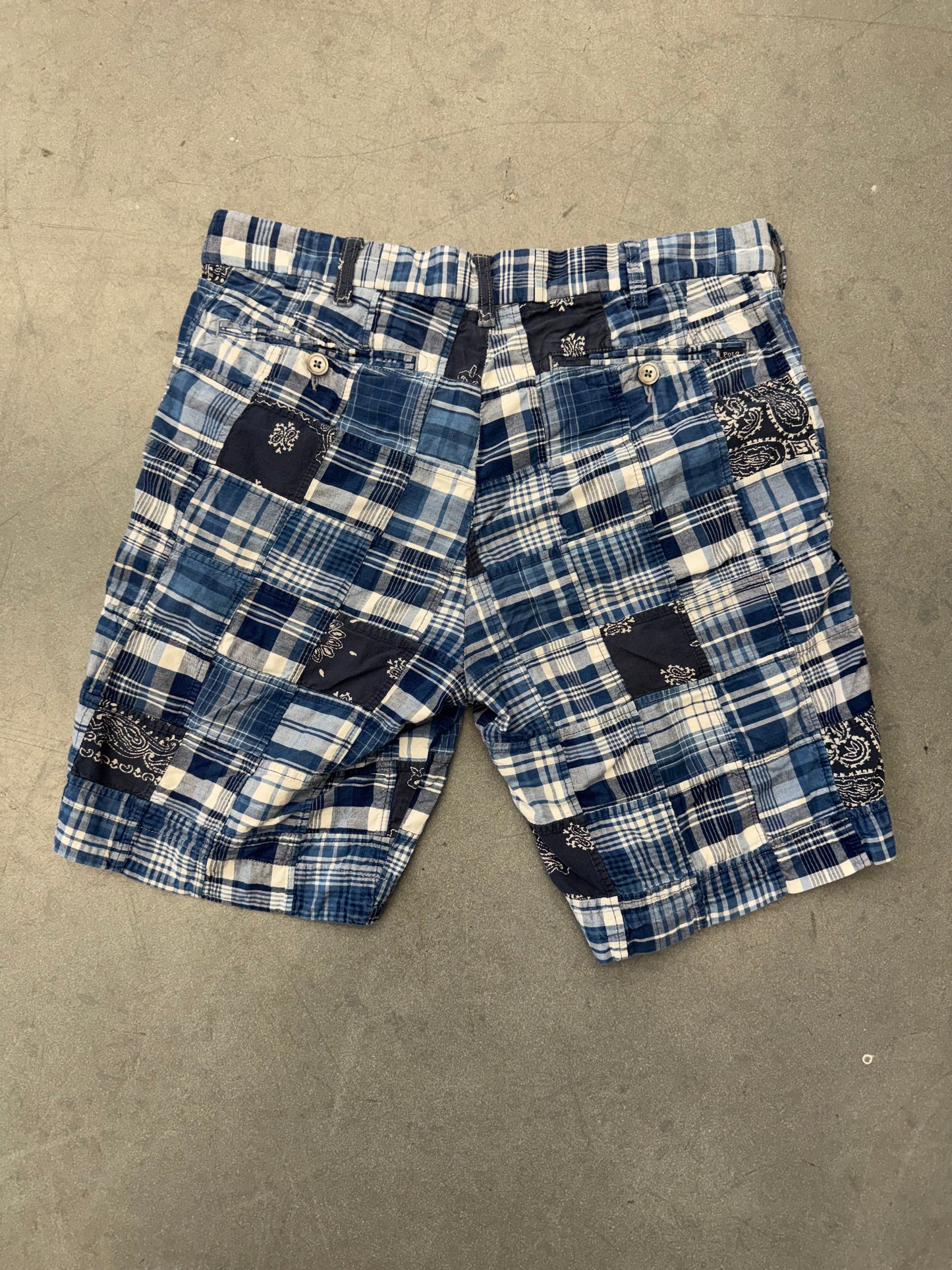 POLO RALPH LAUREN INDIA MADRAS PATCHWORK SHORTS
