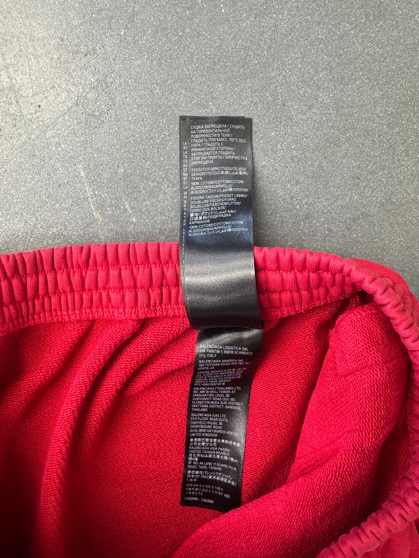 BALENCIAGA STENCIL TYPE BAGGY SWEATPANT - RED