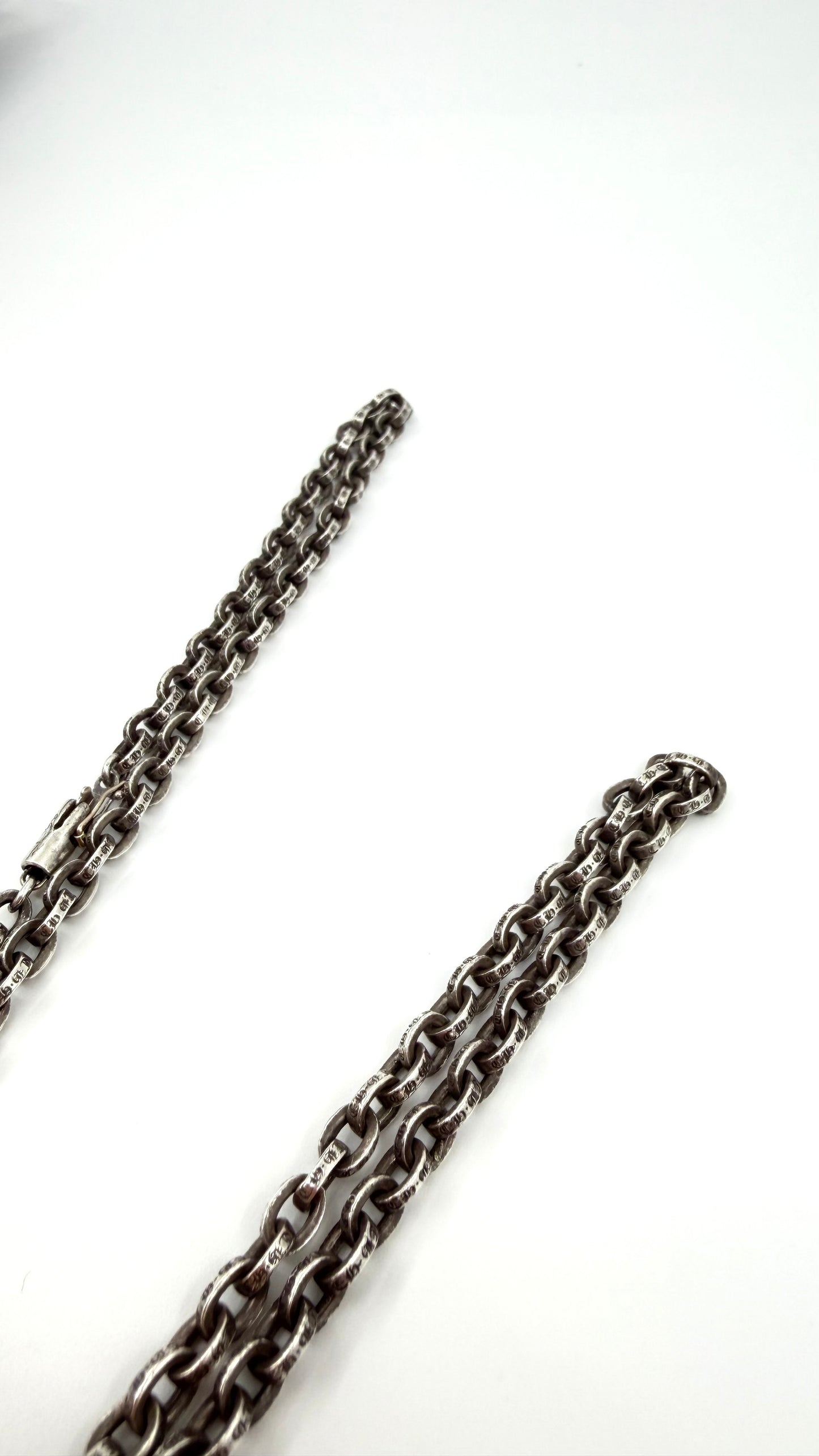 CHROME HEARTS SILVER PAPER CHAIN NECKLACE - 30 INCH