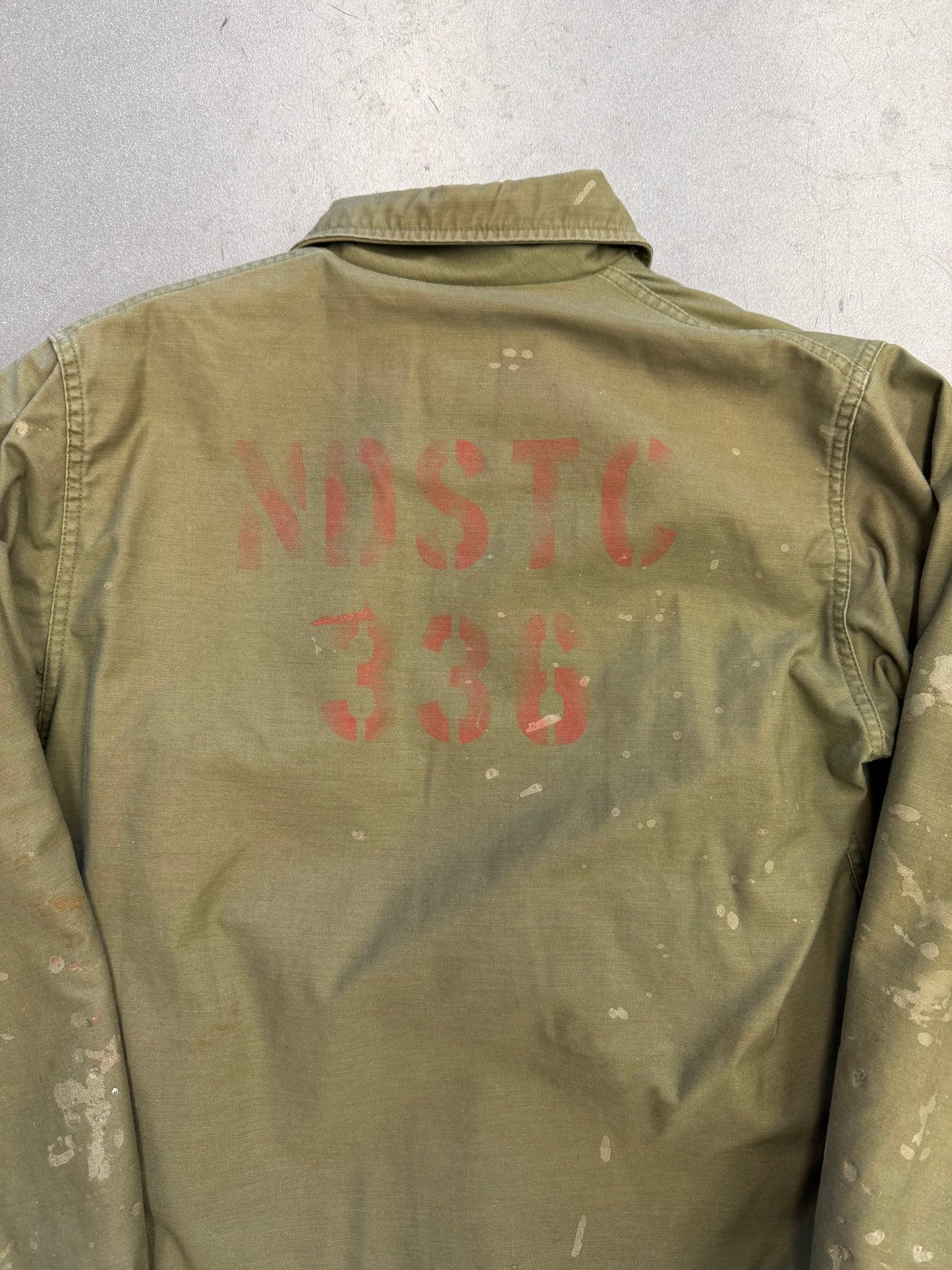 1985 DLA100 MILITARY JACKET OLIVE DISTRESSED JACKET
