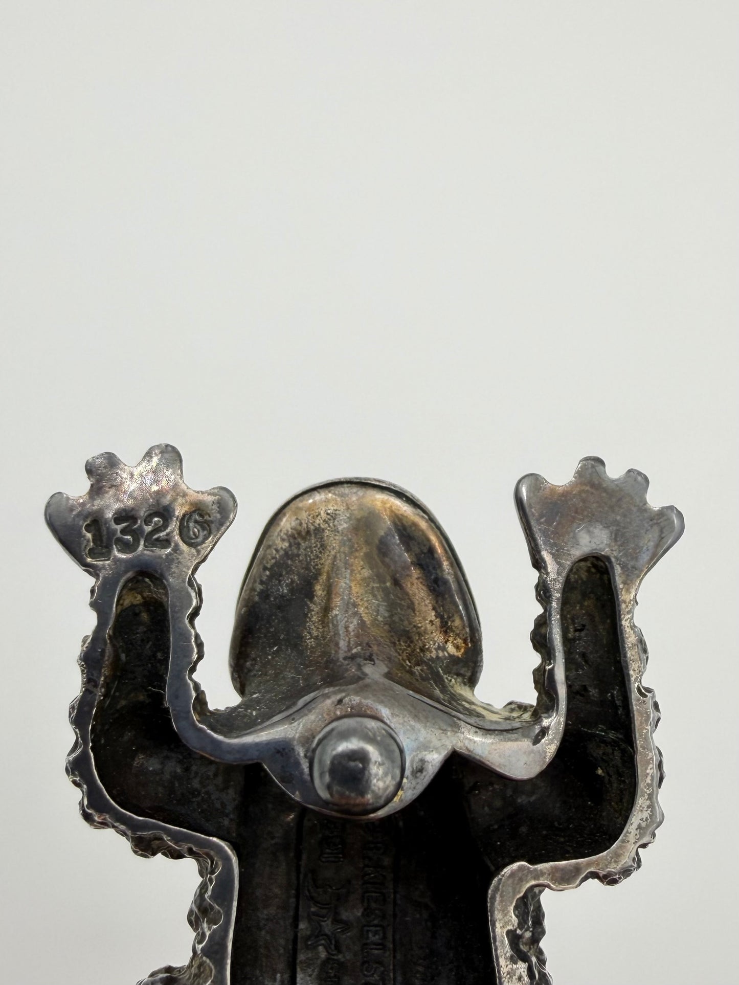 BARRY KIESELSTEIN-CORD STERLING SILVER TOAD BUCKLE BLACK ALLIGATOR BELT