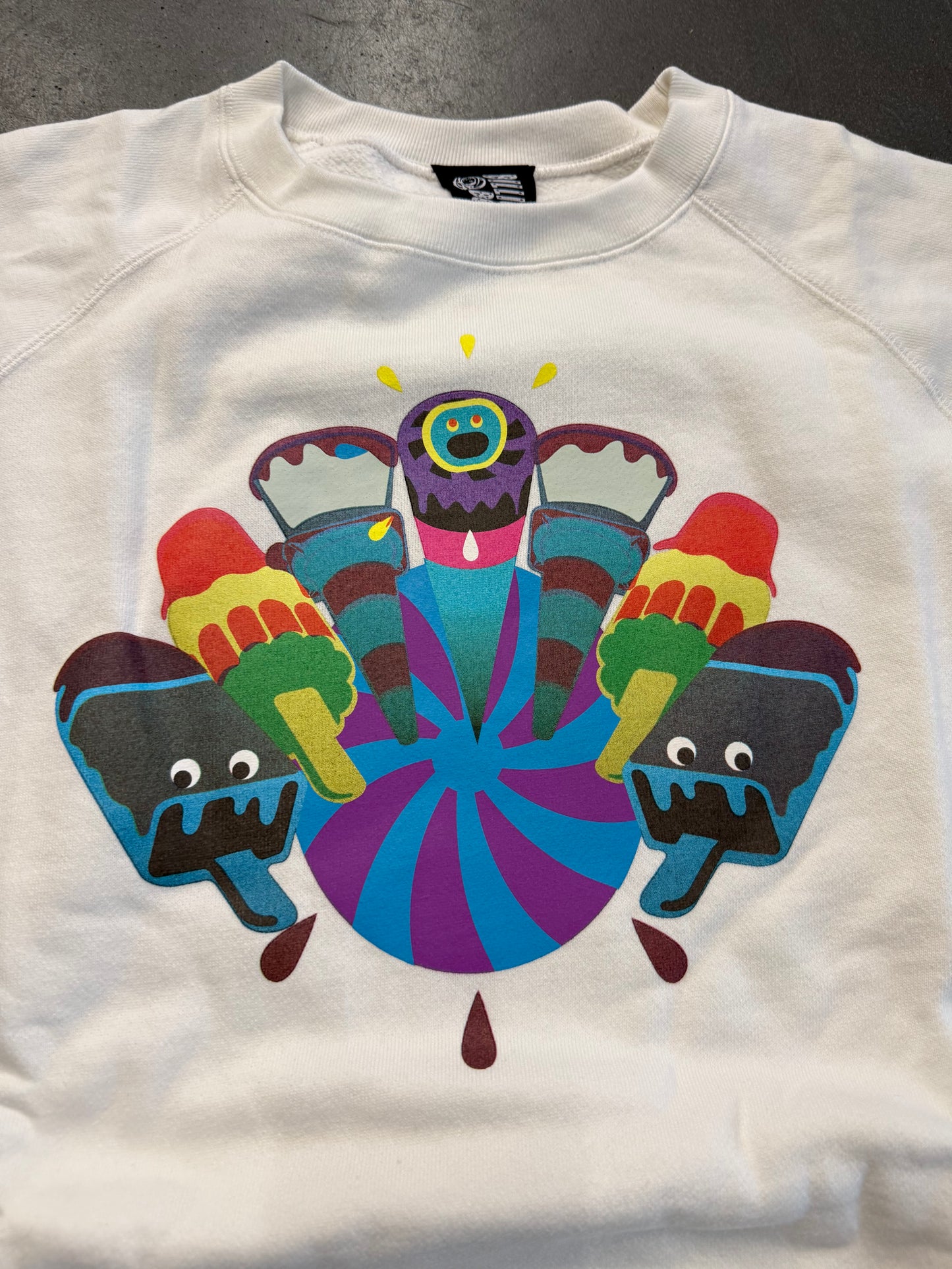 SEASON 4 BILLIONAIRE BOYS CLUB BBC ICE CREAM CREWNECK SWEATER - WHITE (L) (NEW WITH TAG & BAG)