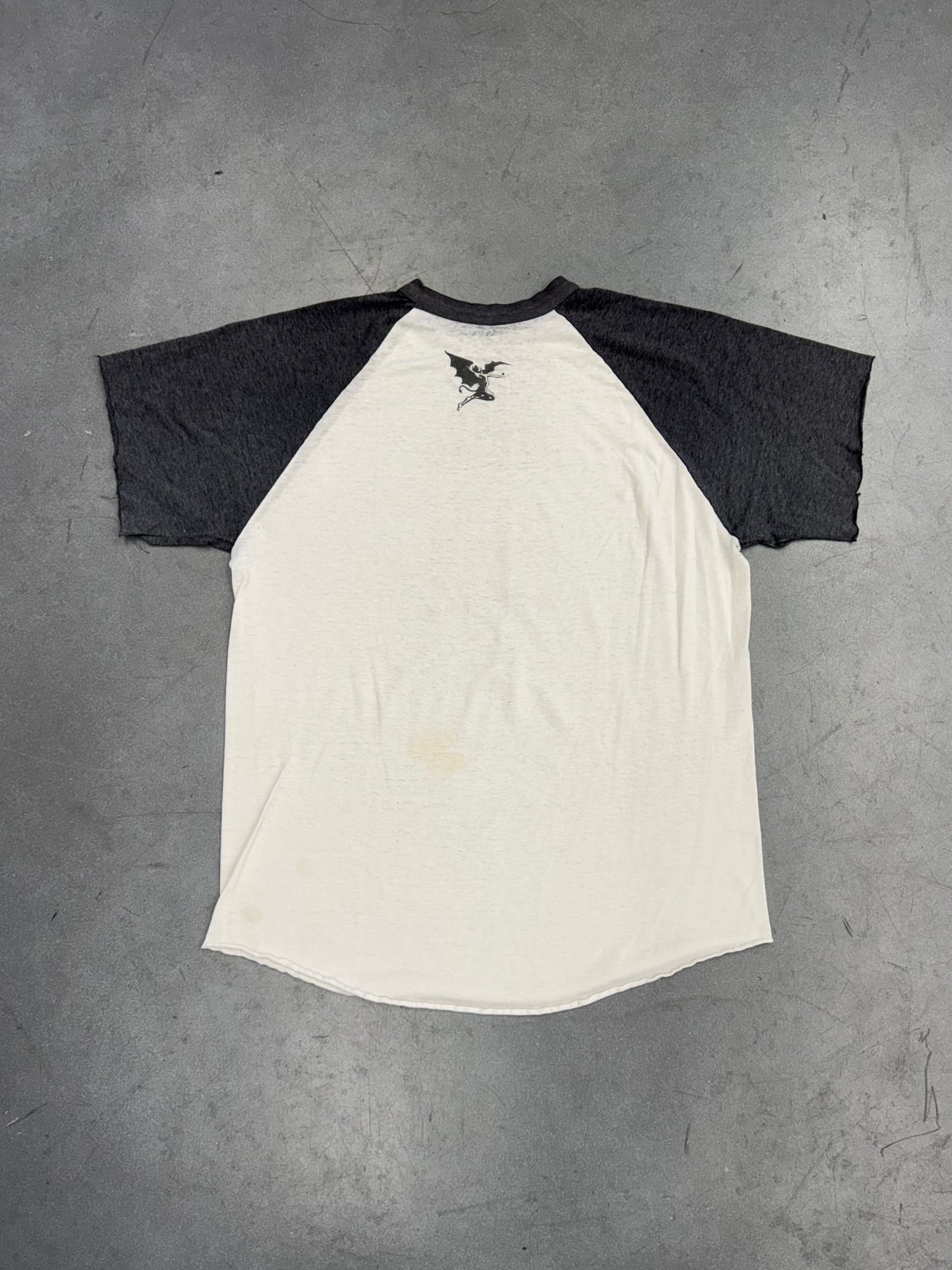80S "THE ORIGINAL BLACK SABBATH 1970-1978" SYMPTOM OF THE UNIVERSE CUT-TO-SHORT SLEEVE TEE (PULLED TAG)