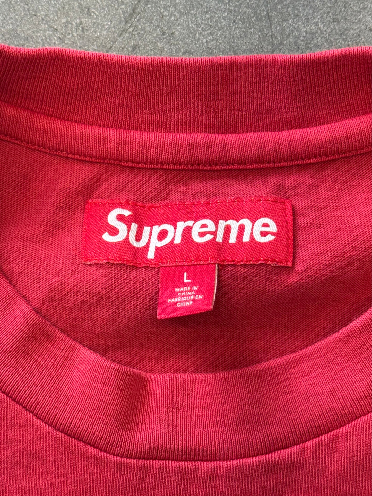 FW25 SUPREME CRACKED STRETCH SS TOP - RED