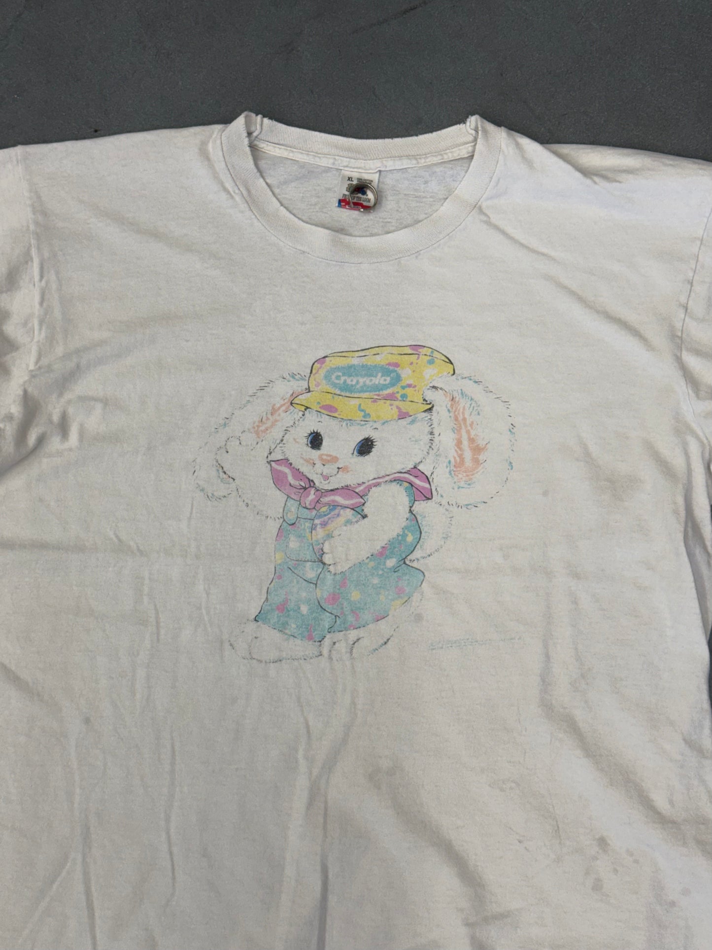 1991 EASTER HALLMARK CRAYOLA BUNNY TEE (FOTL TAG)