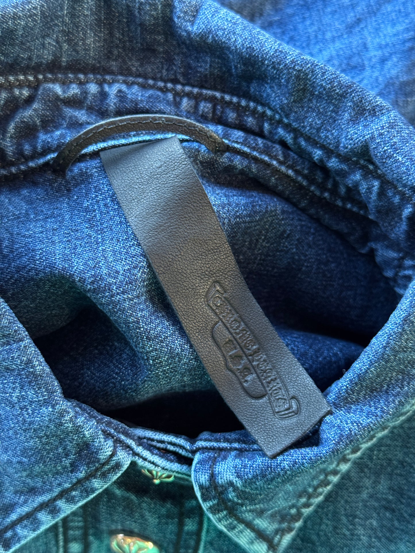 CHROME HEARTS ‘WORK DOG’ SELVEDGE DENIM SHIRT - MEDIUM (NEW)